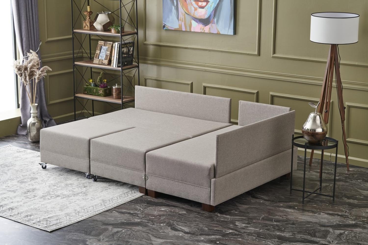 Fly Right - Cream in Sahne präsentiert im Onlineshop von KAQTU Design AG. Bettsofa ist von Atelier Del Sofa