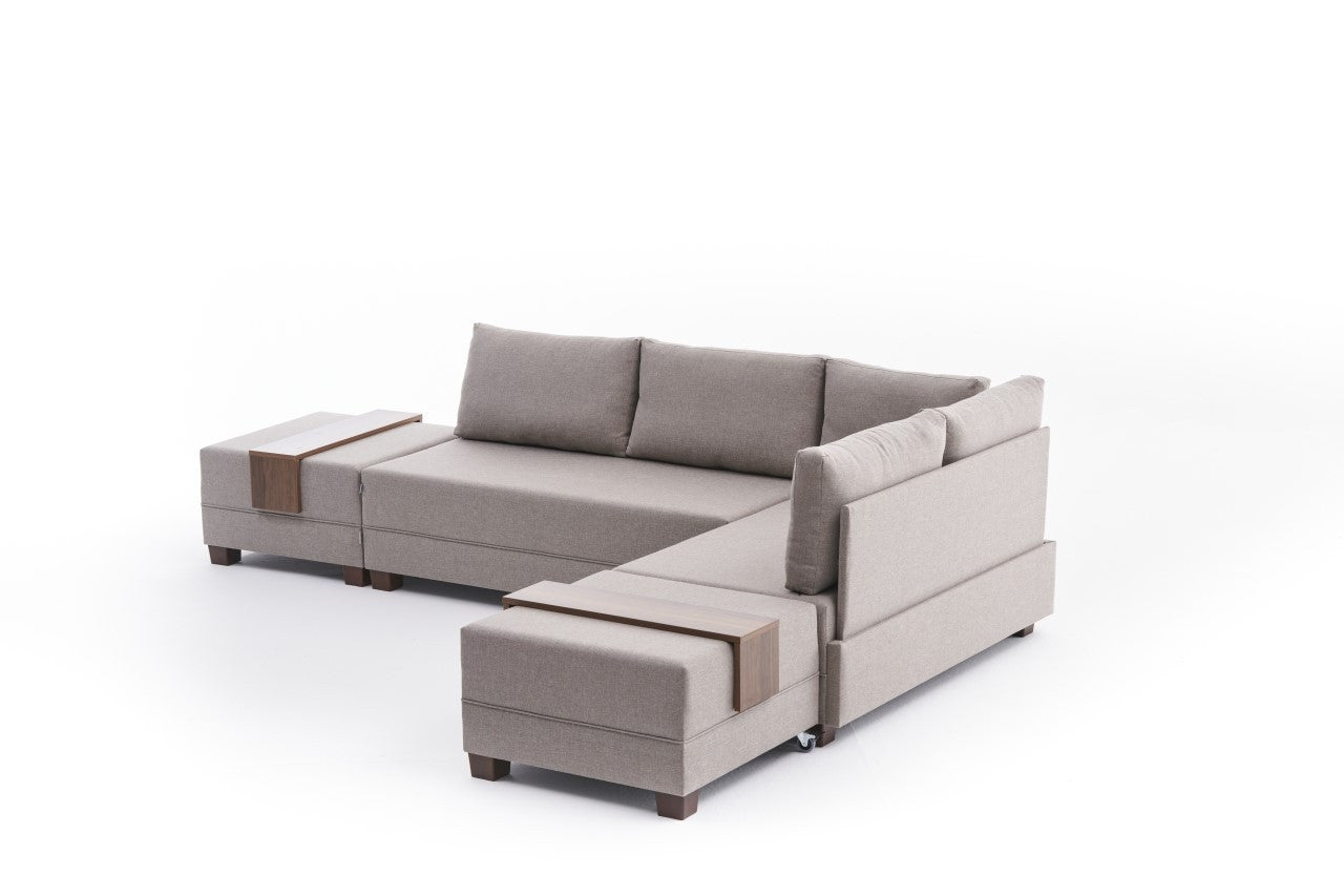 Fly Right - Cream in Sahne präsentiert im Onlineshop von KAQTU Design AG. Bettsofa ist von Atelier Del Sofa