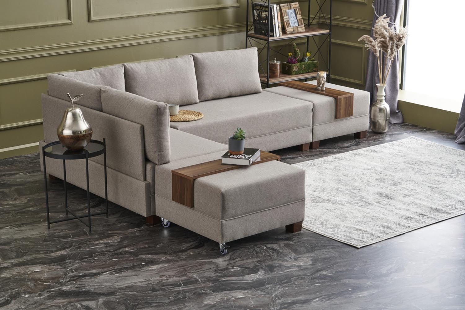 Fly Left - Cream in Sahne präsentiert im Onlineshop von KAQTU Design AG. Bettsofa ist von Atelier Del Sofa