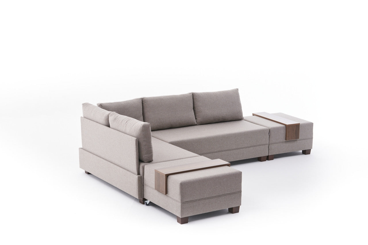Fly Left - Cream in Sahne präsentiert im Onlineshop von KAQTU Design AG. Bettsofa ist von Atelier Del Sofa