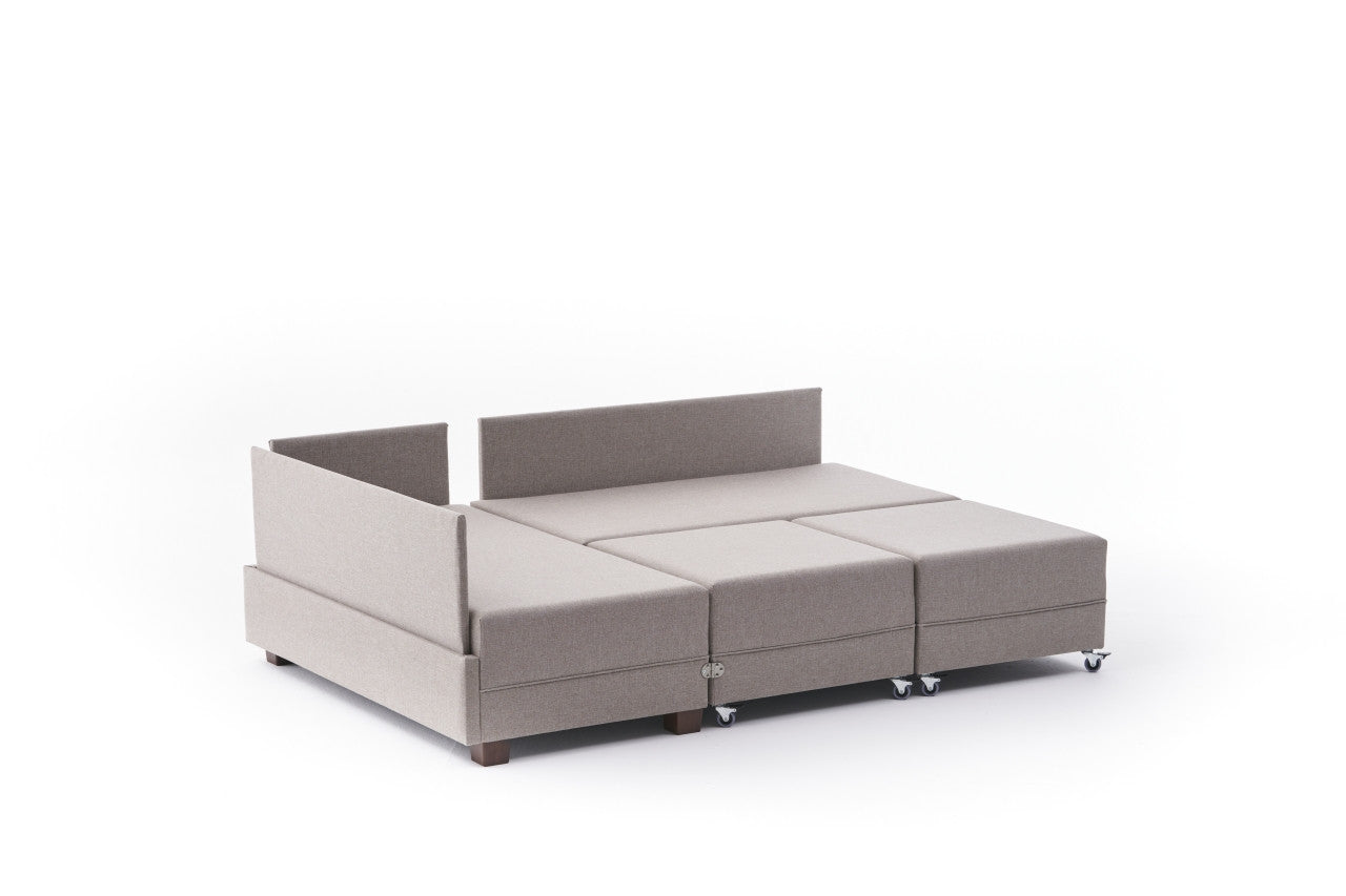 Fly Left - Cream in Sahne präsentiert im Onlineshop von KAQTU Design AG. Bettsofa ist von Atelier Del Sofa