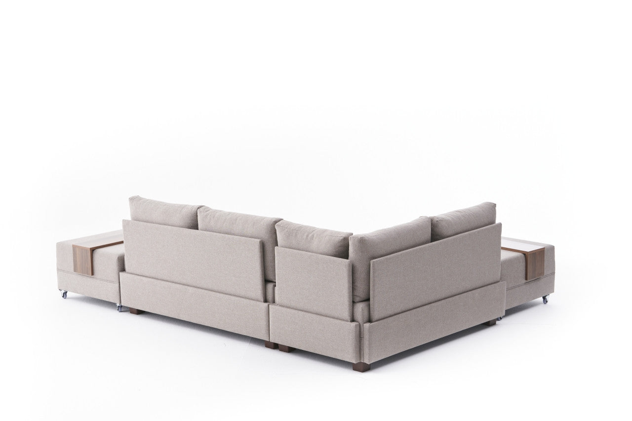 Fly Left - Cream in Sahne präsentiert im Onlineshop von KAQTU Design AG. Bettsofa ist von Atelier Del Sofa