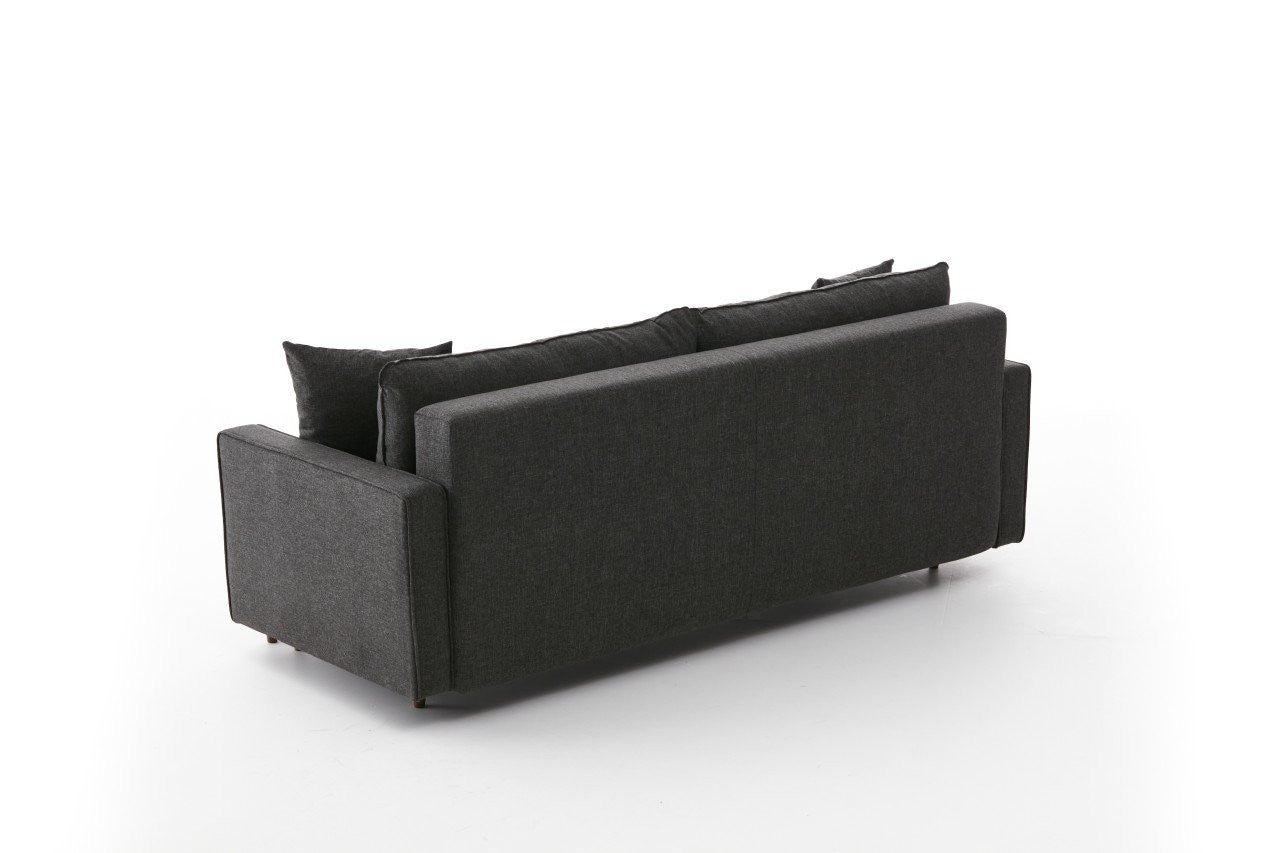 Eva - Anthracite in Anthrazit präsentiert im Onlineshop von KAQTU Design AG. Bettsofa ist von Atelier Del Sofa