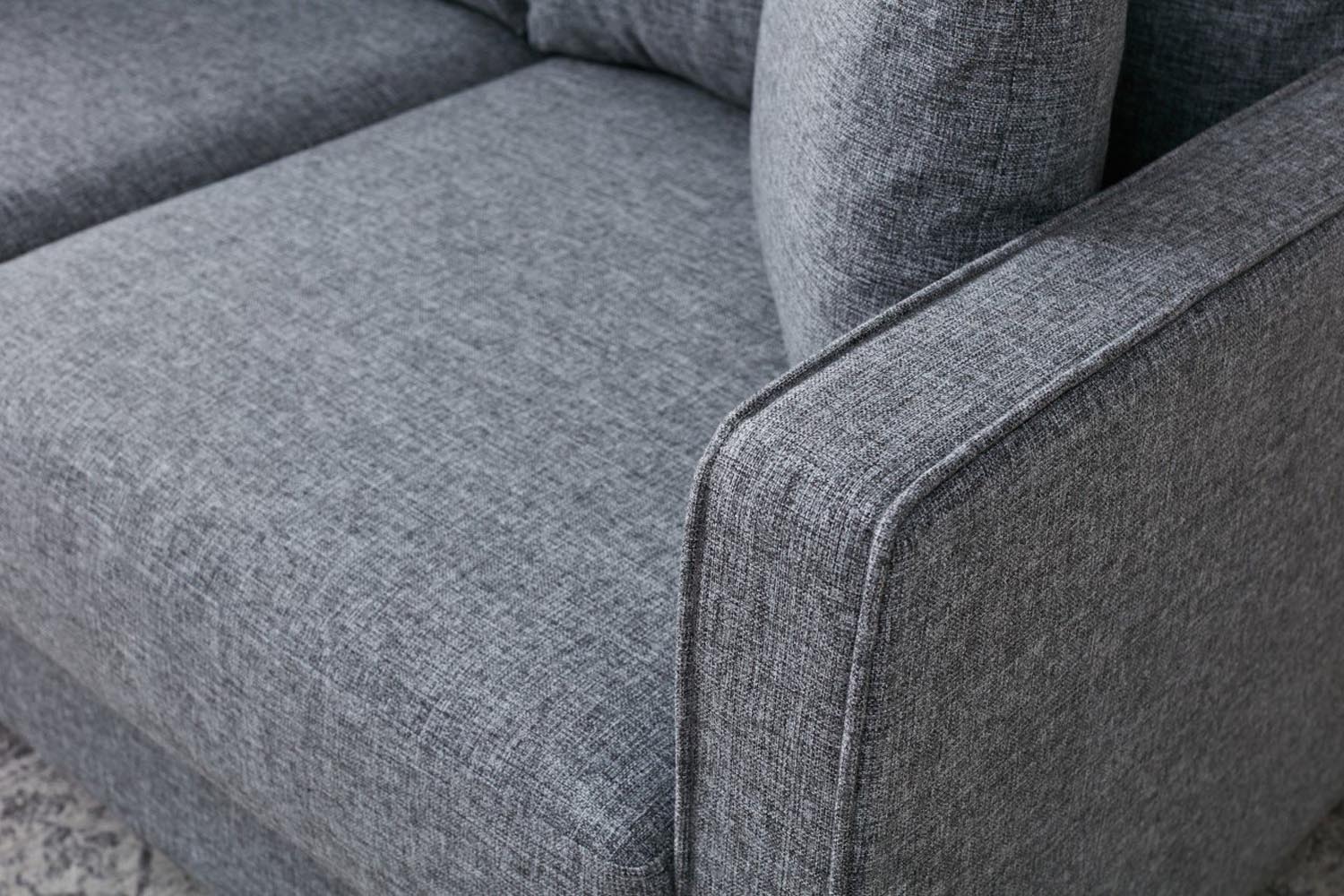 Eva Left - Grey in Grau präsentiert im Onlineshop von KAQTU Design AG. Ecksofa ist von Atelier Del Sofa