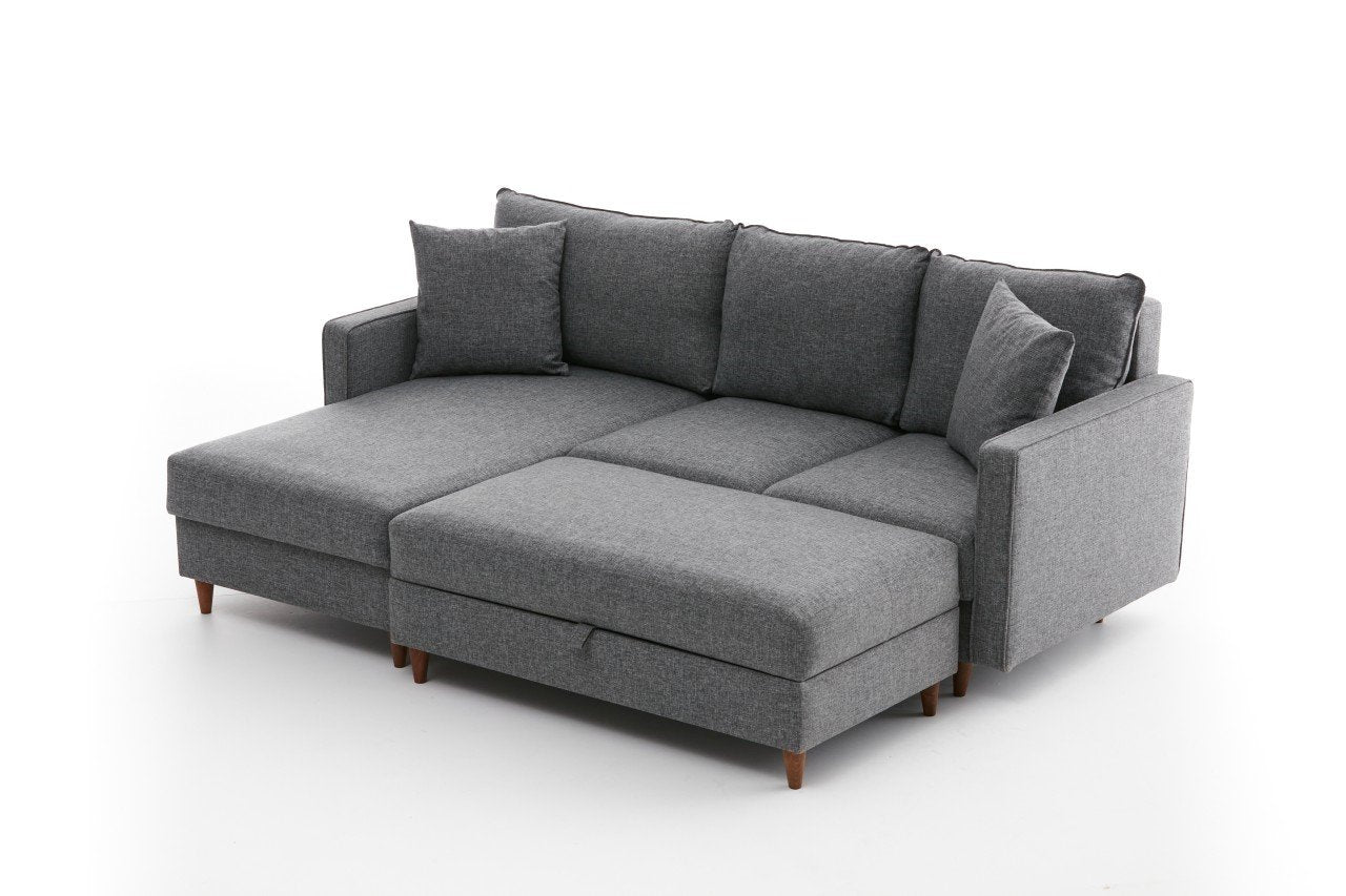 Eva Left - Grey in Grau präsentiert im Onlineshop von KAQTU Design AG. Ecksofa ist von Atelier Del Sofa