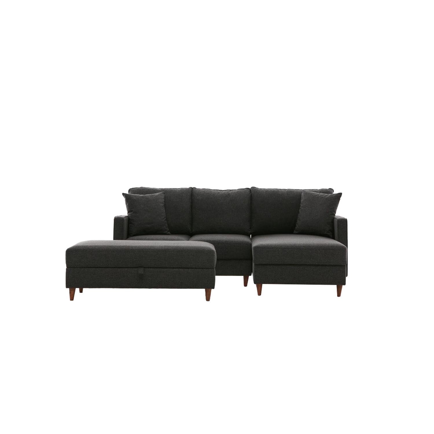 Eva Right - Anthracite in Anthrazit präsentiert im Onlineshop von KAQTU Design AG. Ecksofa ist von Atelier Del Sofa