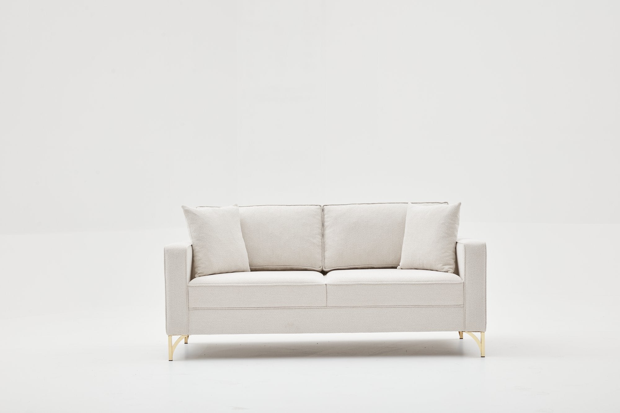 Berlin - Cream, Gold in Creme
 Gold präsentiert im Onlineshop von KAQTU Design AG. 2er Sofa ist von Atelier Del Sofa
