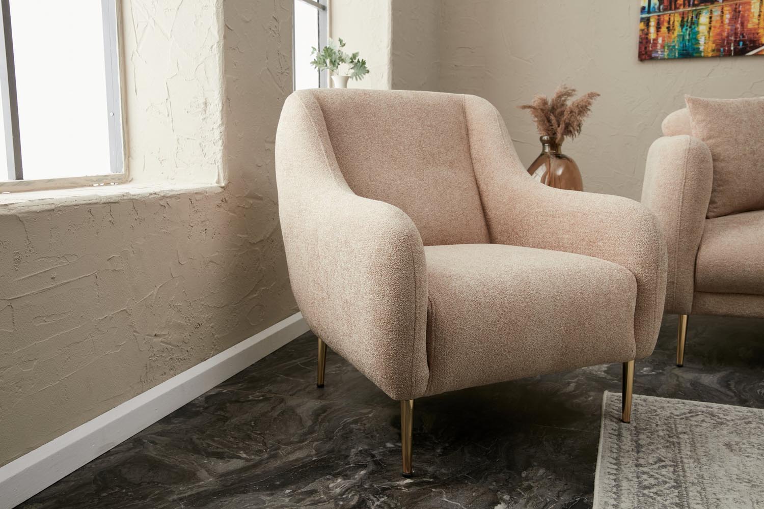 Simena - Beige in Beige Gold präsentiert im Onlineshop von KAQTU Design AG. Modulares Sofa ist von Atelier Del Sofa