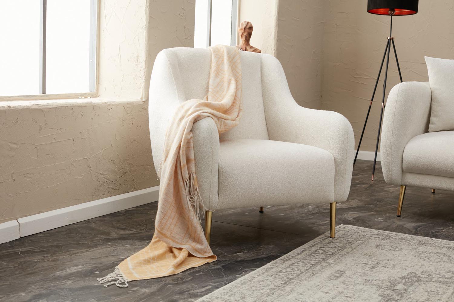 Simena - Cream in Creme
 Gold präsentiert im Onlineshop von KAQTU Design AG. Modulares Sofa ist von Atelier Del Sofa
