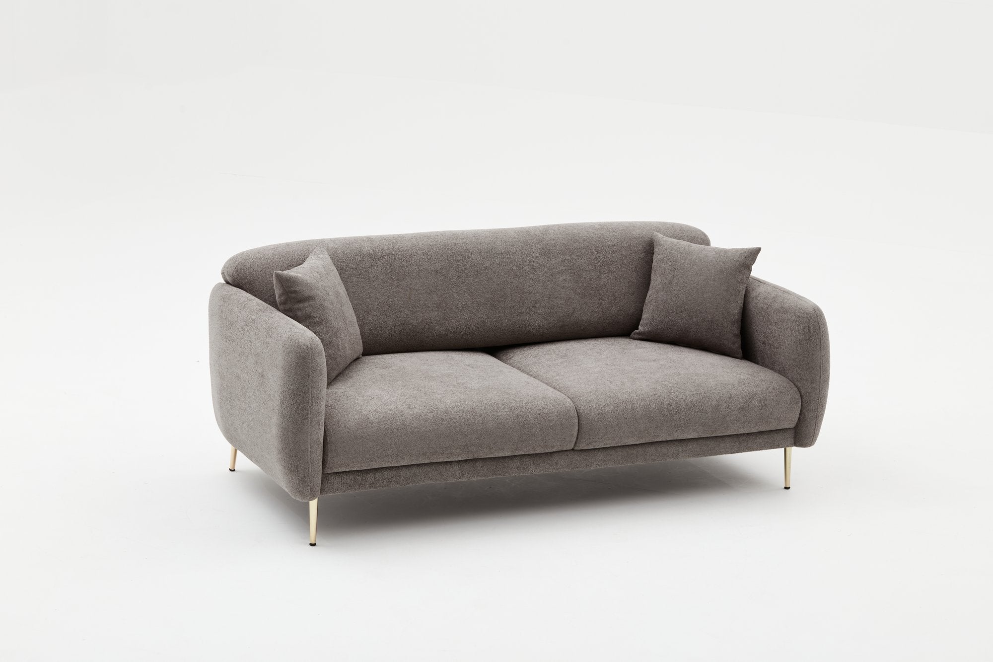 Simena - Grey in Grau Gold präsentiert im Onlineshop von KAQTU Design AG. Bettsofa ist von Atelier Del Sofa