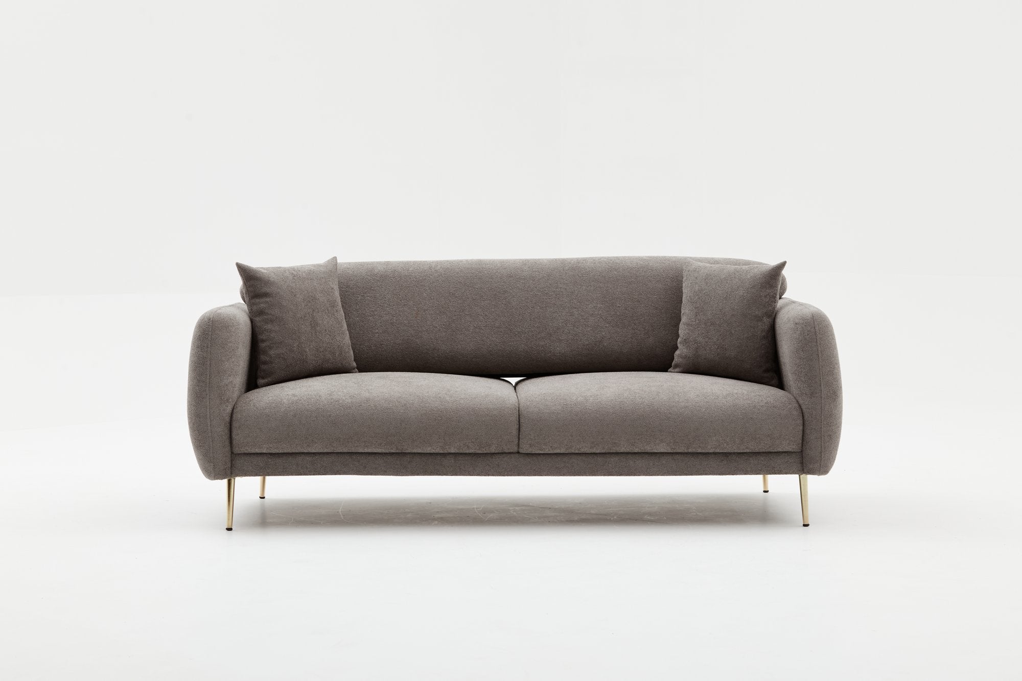 Simena - Grey in Grau Gold präsentiert im Onlineshop von KAQTU Design AG. Bettsofa ist von Atelier Del Sofa