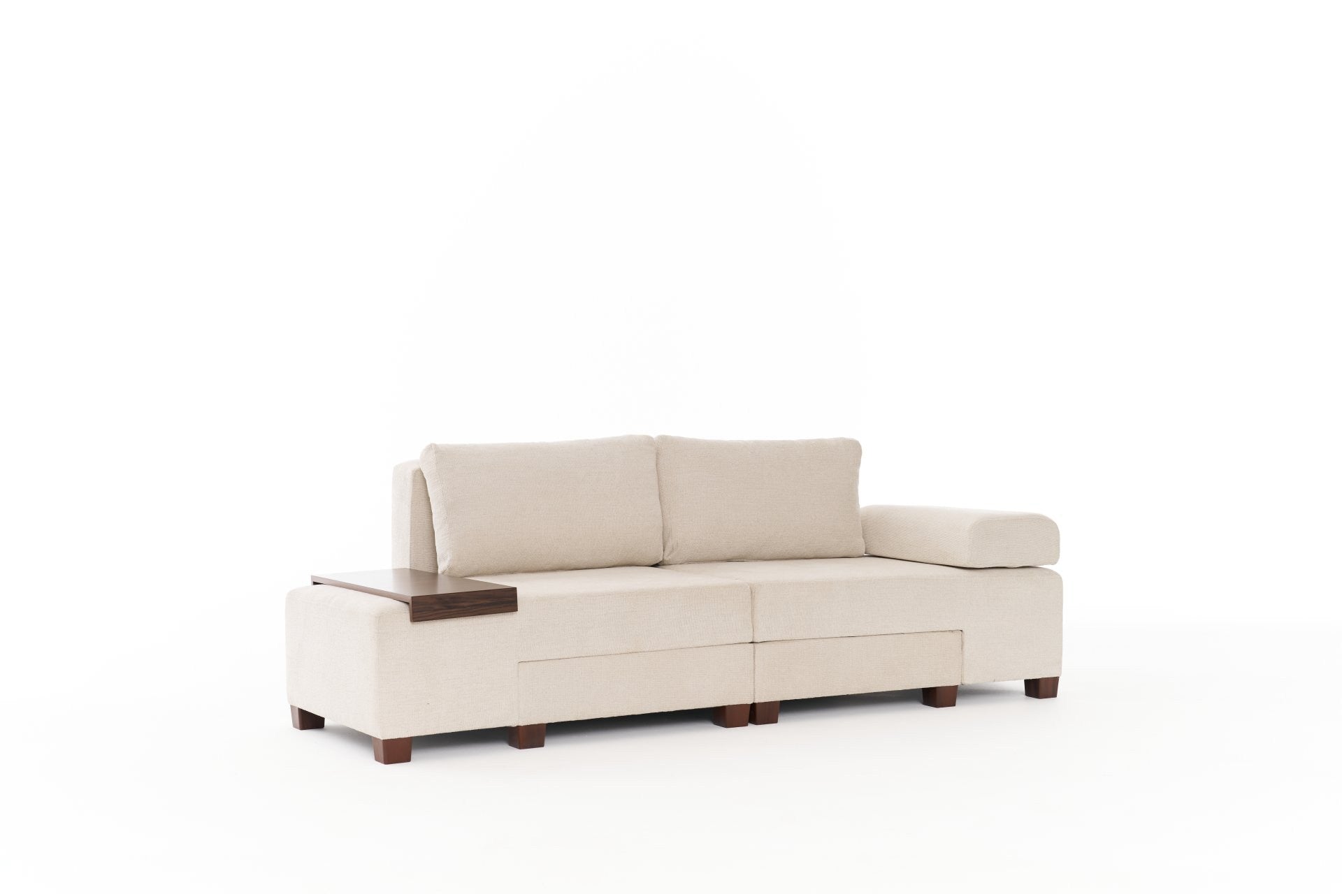 Perenna Chenille - Cream in Sahne präsentiert im Onlineshop von KAQTU Design AG. Bettsofa ist von Atelier Del Sofa