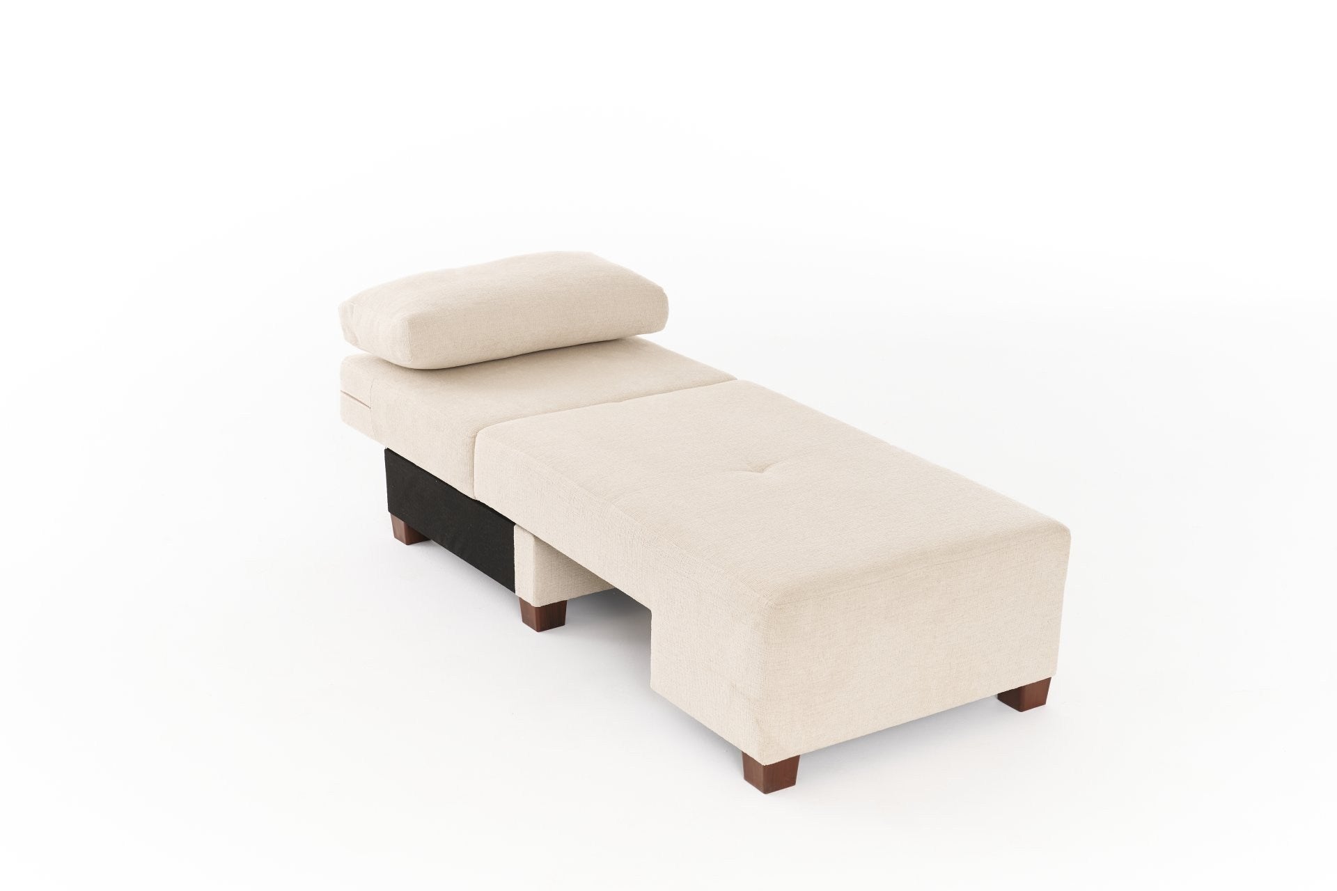 Perenna Chenille Right - Cream in Sahne präsentiert im Onlineshop von KAQTU Design AG. Bettsofa ist von Atelier Del Sofa