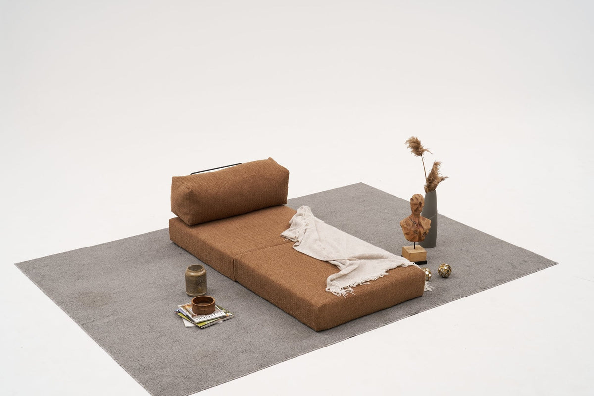 Comfort 1-Sitzer Sofa von Atelier Del Sofa in Braun, Sessel mit Chenille-Bezug, gepolsterter Sitz- und Rückenfläche, kompakte Form