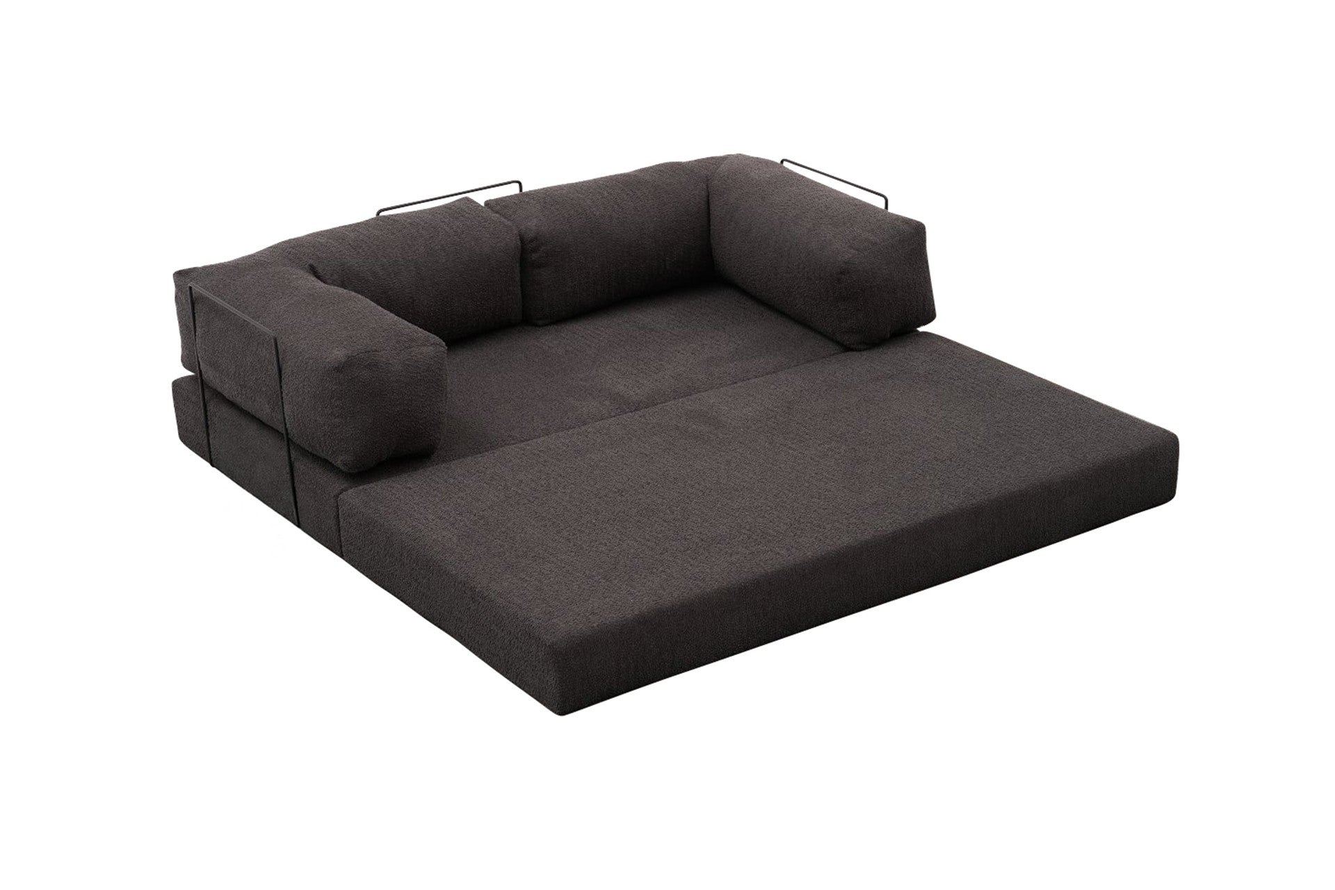 Comfort - Anthracite v2 in Anthrazit präsentiert im Onlineshop von KAQTU Design AG. 3er Sofa ist von Atelier Del Sofa