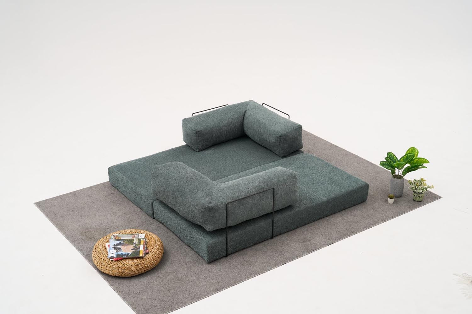 Comfort - Green in Grün präsentiert im Onlineshop von KAQTU Design AG. 3er Sofa ist von Atelier Del Sofa