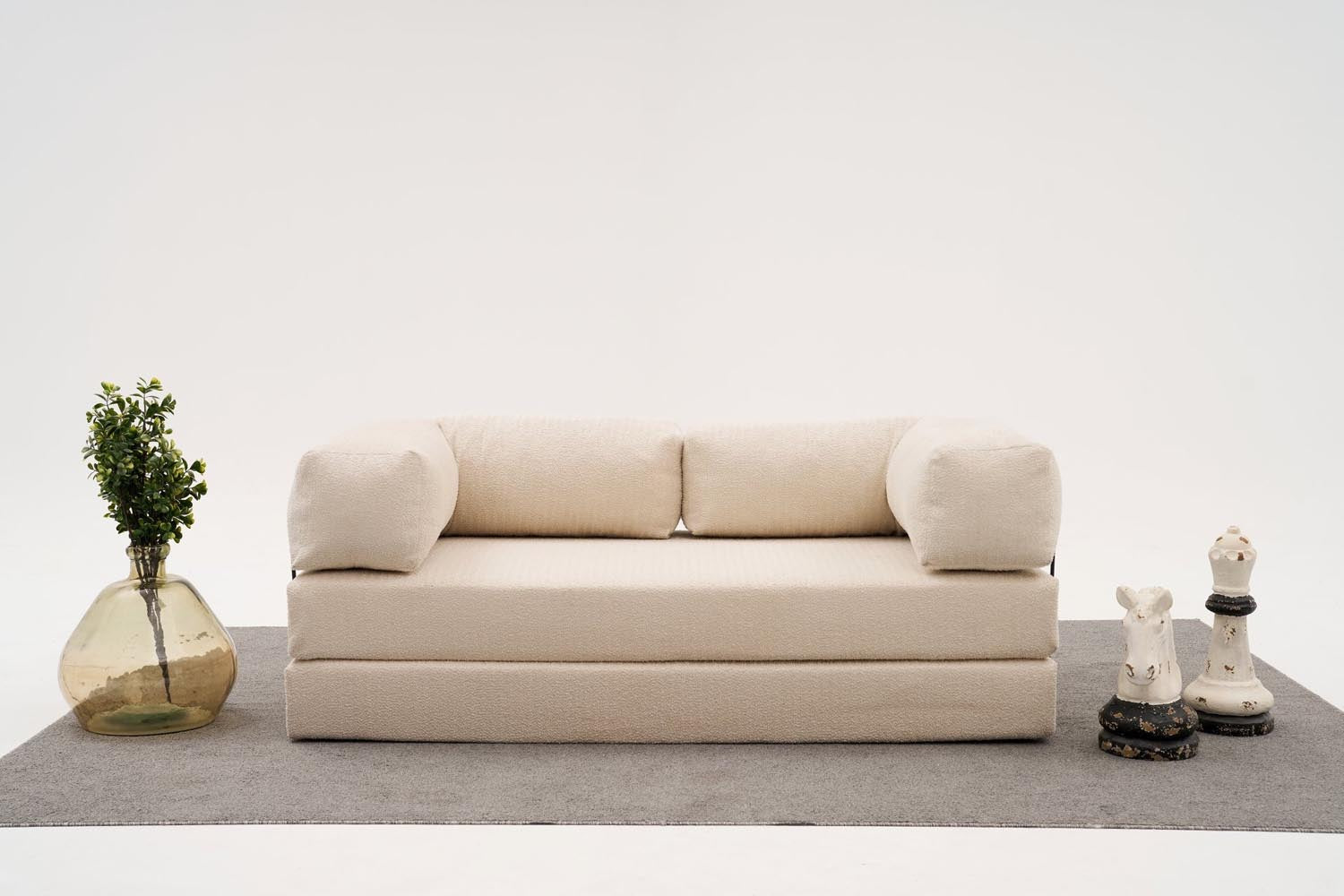 Comfort - Cream v2 in Sahne präsentiert im Onlineshop von KAQTU Design AG. 3er Sofa ist von Atelier Del Sofa