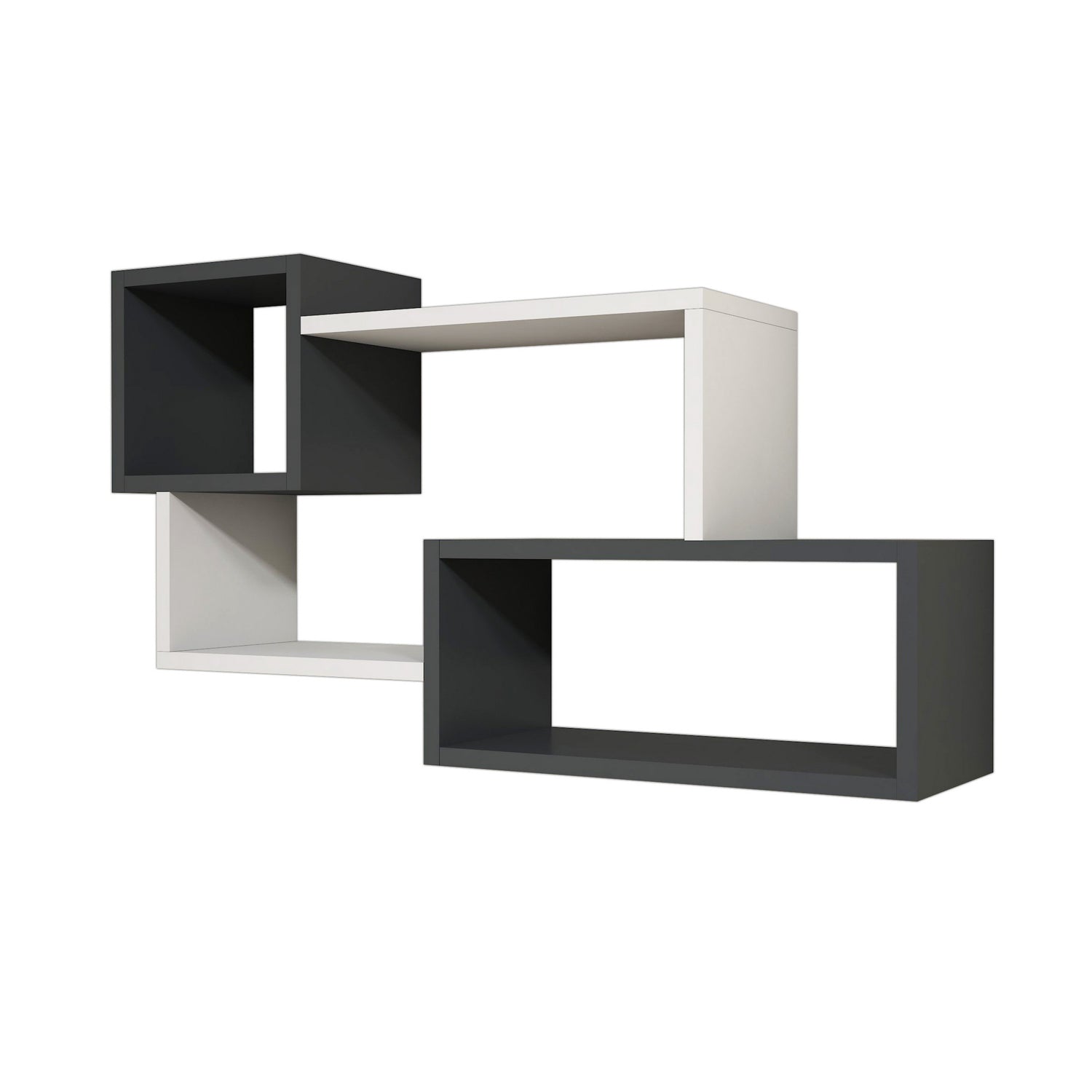 Afro - White, Anhtracite in Weiss
 Anthrazit präsentiert im Onlineshop von KAQTU Design AG. Wandregal ist von Hanah Home