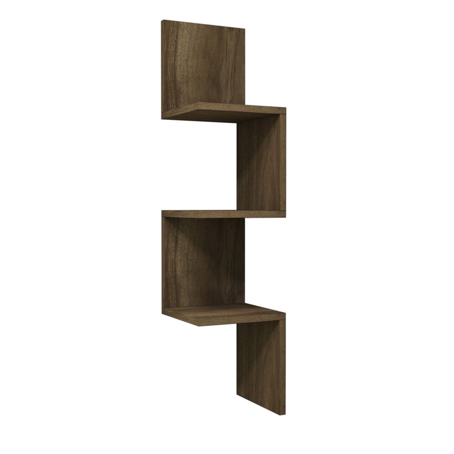 Zikzak - Walnut in Walnuss präsentiert im Onlineshop von KAQTU Design AG. Wandregal ist von Hanah Home