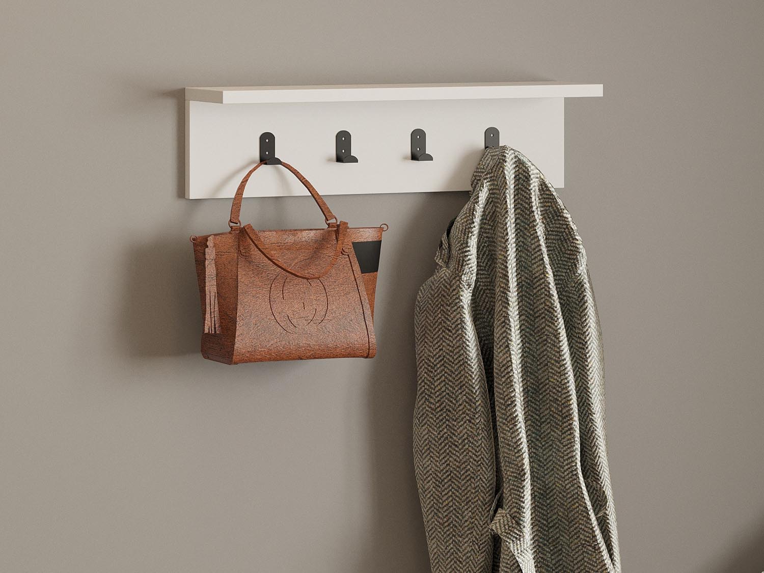 Ayla - White in Weiss präsentiert im Onlineshop von KAQTU Design AG. Wandregal ist von Hanah Home