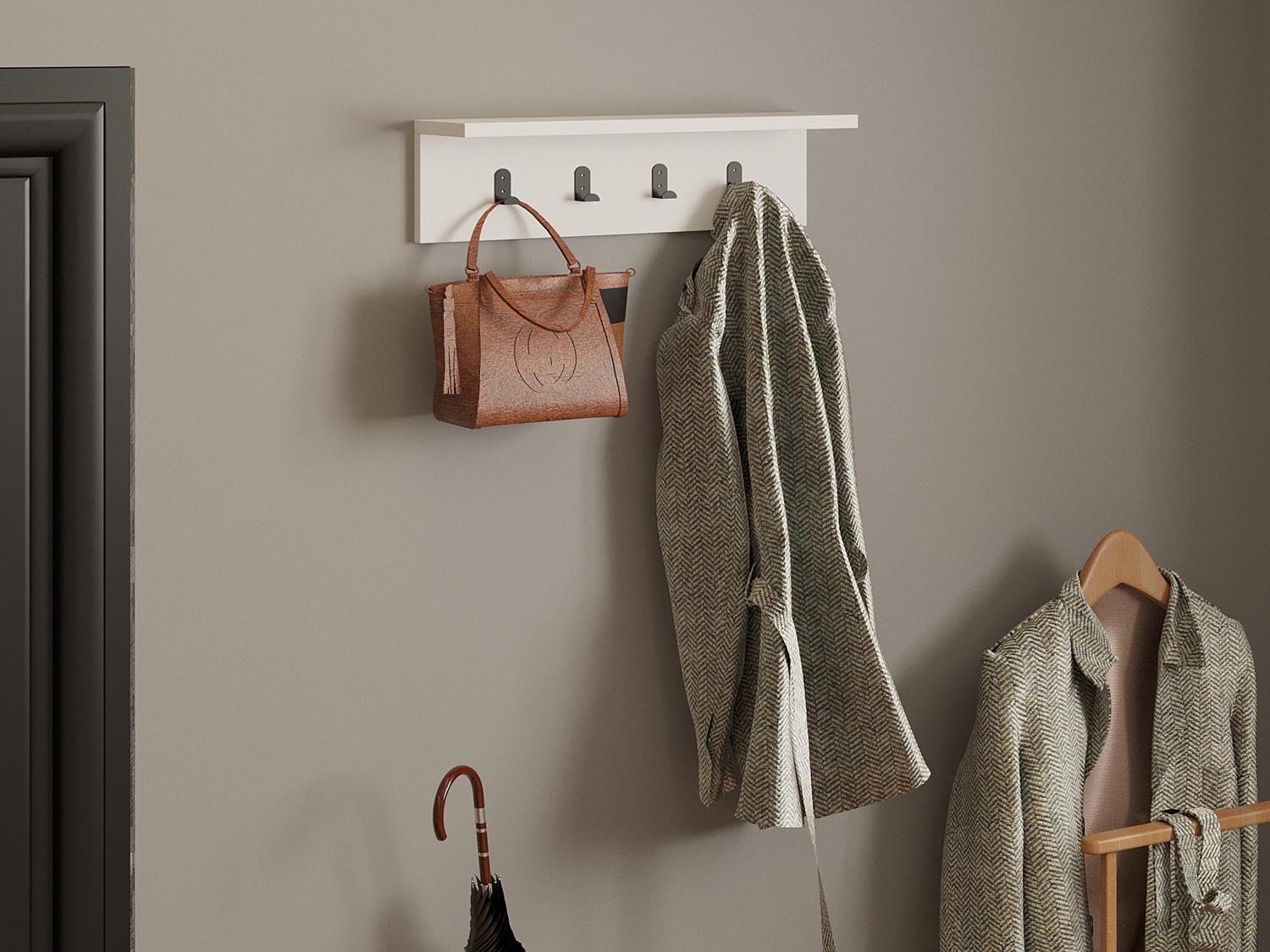 Ayla - White in Weiss präsentiert im Onlineshop von KAQTU Design AG. Wandregal ist von Hanah Home