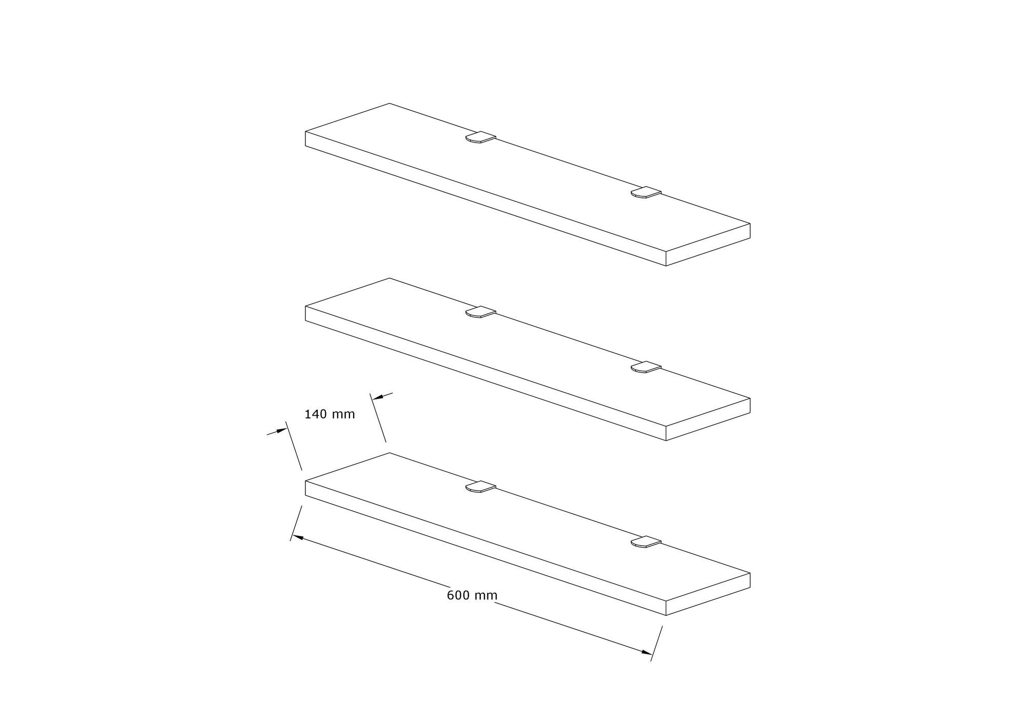 Boss - Anthracite in Anthrazit präsentiert im Onlineshop von KAQTU Design AG. Wandregal ist von Hanah Home
