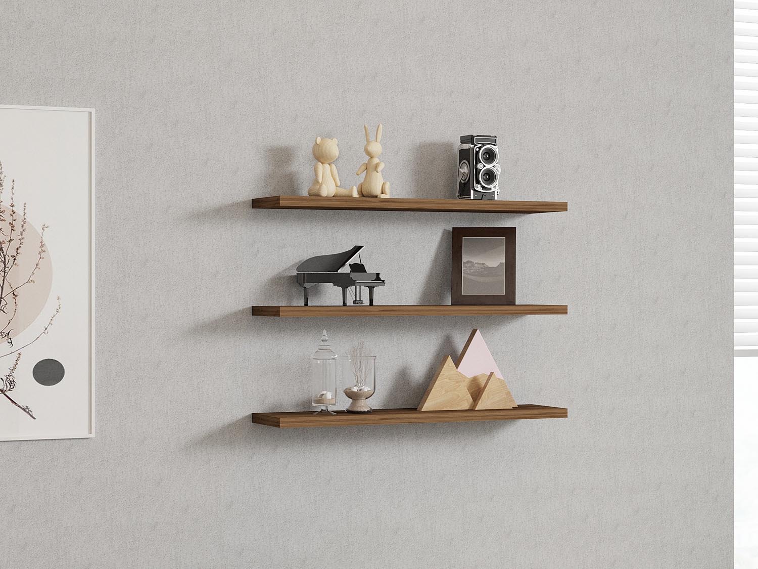 Boss - Walnut in Walnuss präsentiert im Onlineshop von KAQTU Design AG. Wandregal ist von Hanah Home