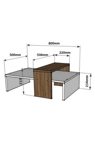 Glow - White, Walnut in Walnuss Weiss präsentiert im Onlineshop von KAQTU Design AG. Beistelltisch ist von Hanah Home