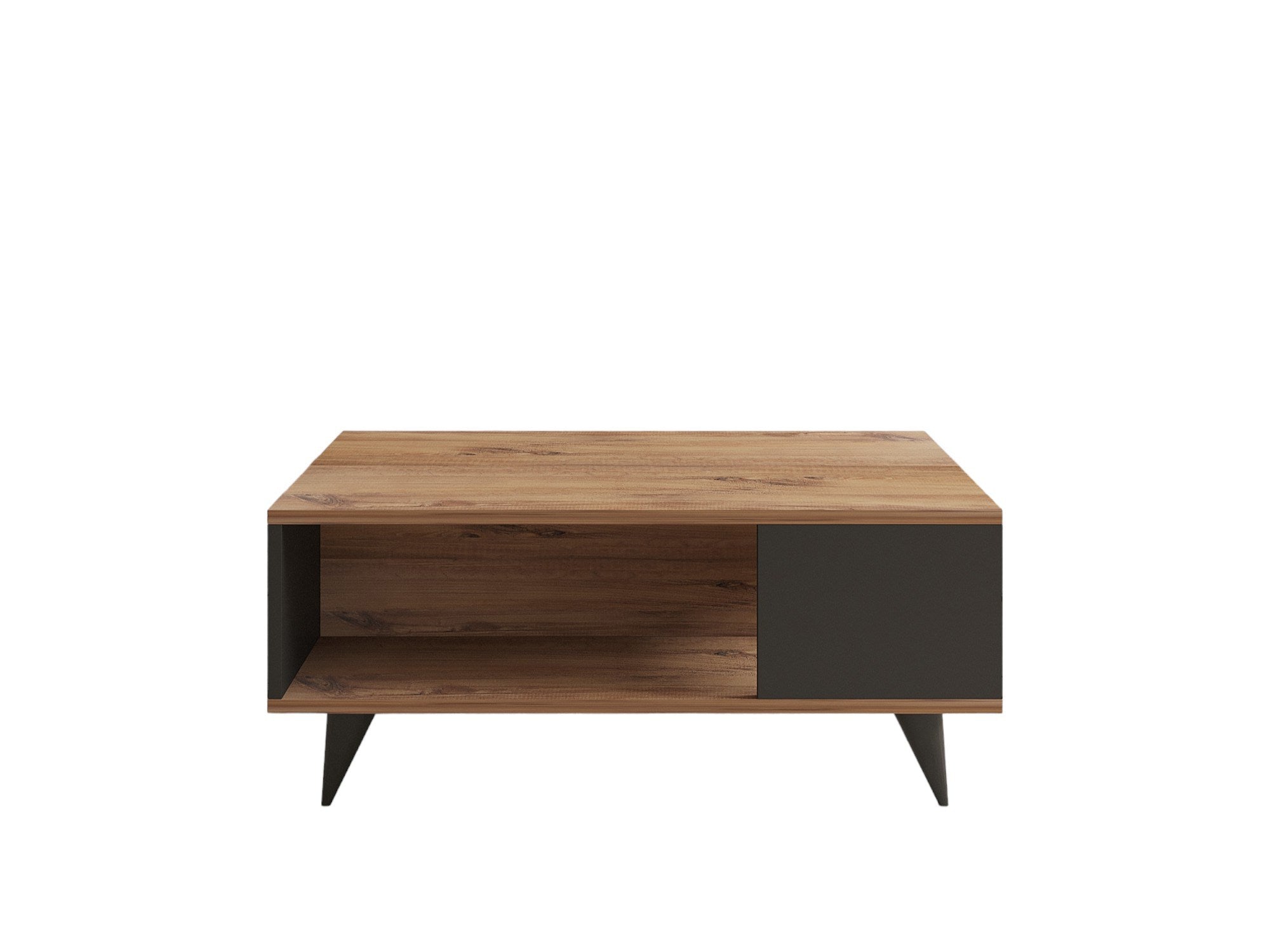 Yuka in Walnuss Schwarz präsentiert im Onlineshop von KAQTU Design AG. Beistelltisch ist von Hanah Home