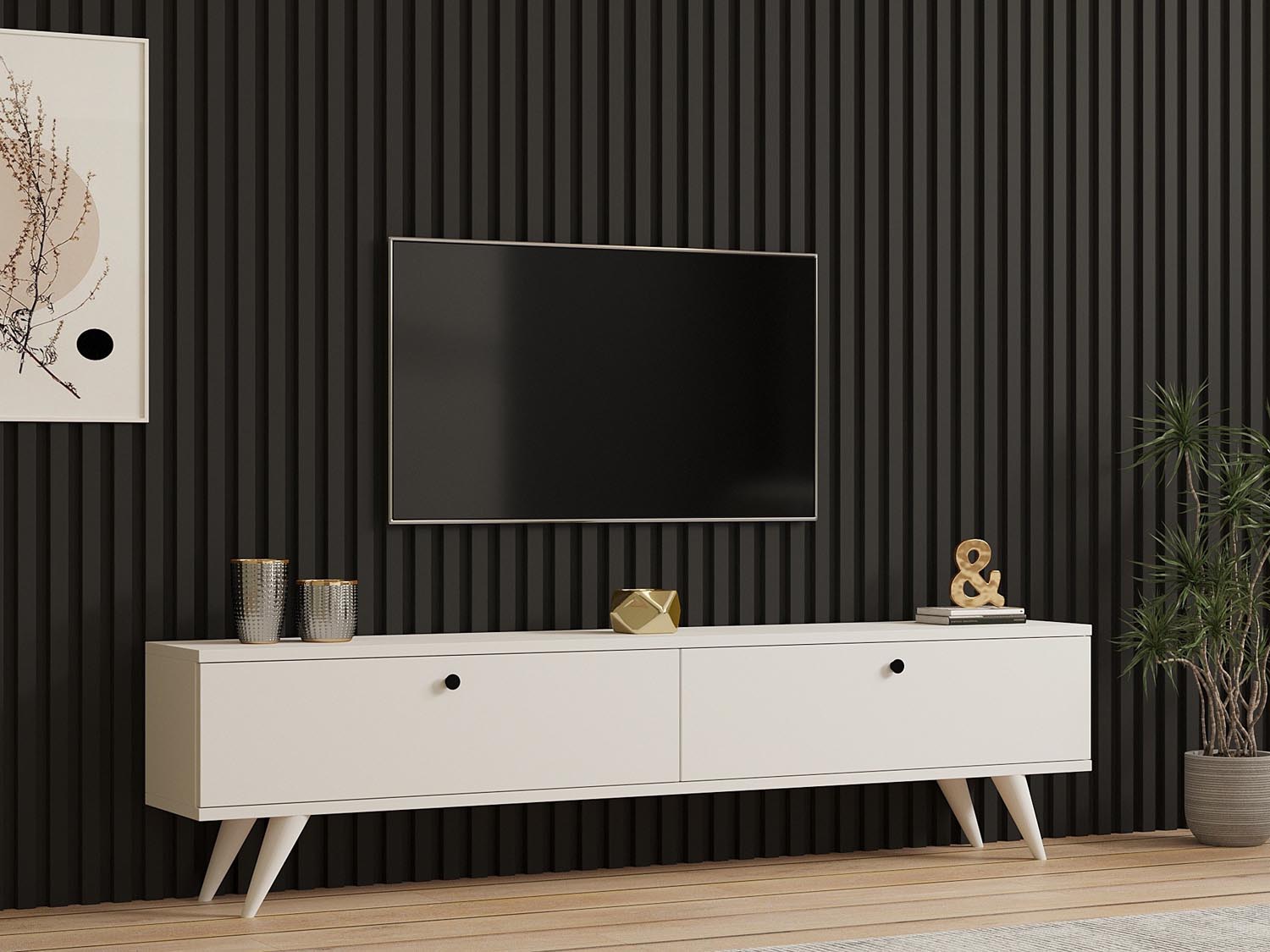 Paris - White in Weiss präsentiert im Onlineshop von KAQTU Design AG. Sideboard ist von Hanah Home