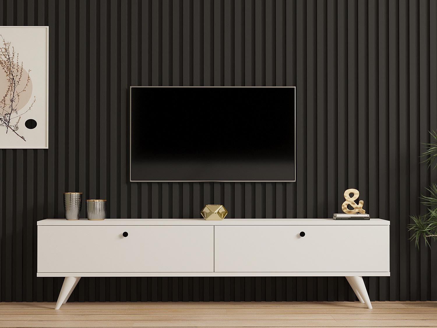 Paris - White in Weiss präsentiert im Onlineshop von KAQTU Design AG. Sideboard ist von Hanah Home