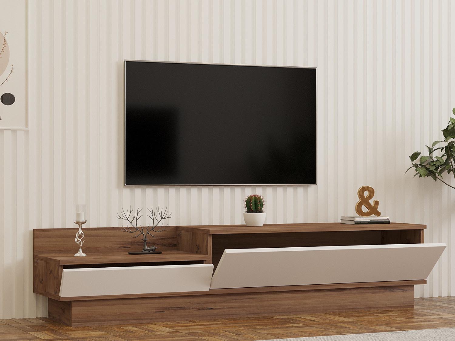 Barko in Atlantische Kiefer Weiss präsentiert im Onlineshop von KAQTU Design AG. Sideboard ist von Hanah Home
