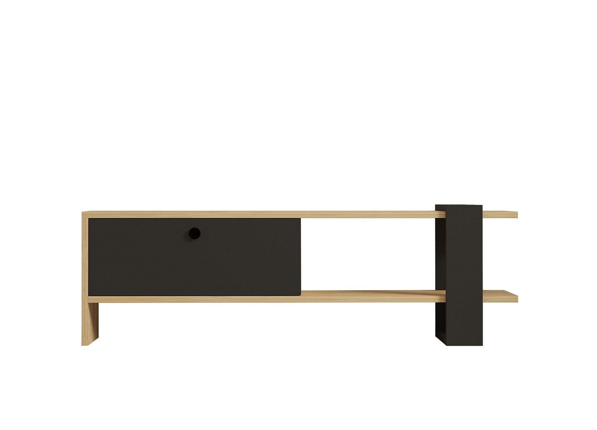 Yonca in Anthrazit Eiche präsentiert im Onlineshop von KAQTU Design AG. Sideboard ist von Hanah Home