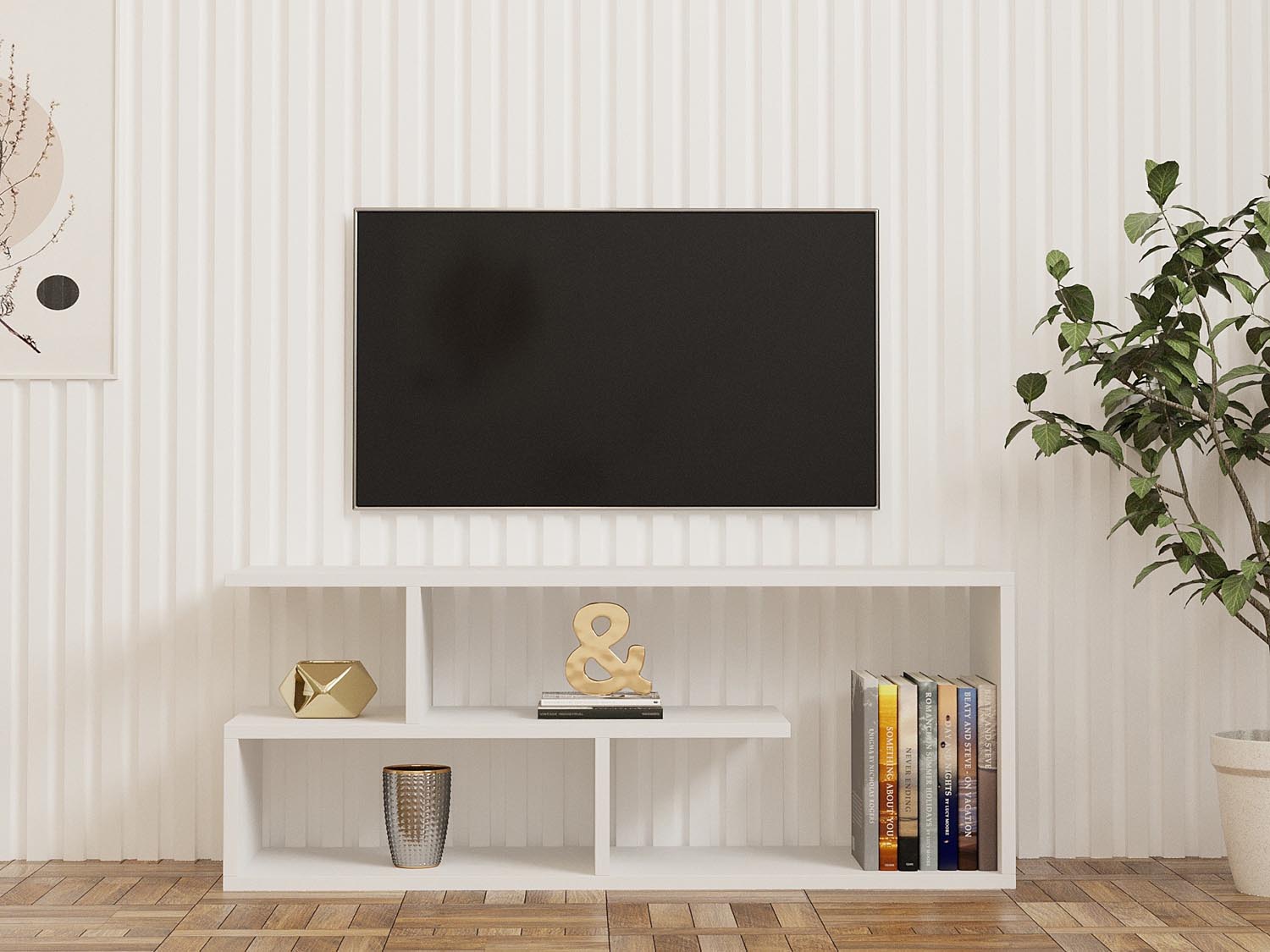 Cafu - White in Weiss präsentiert im Onlineshop von KAQTU Design AG. Sideboard ist von Hanah Home