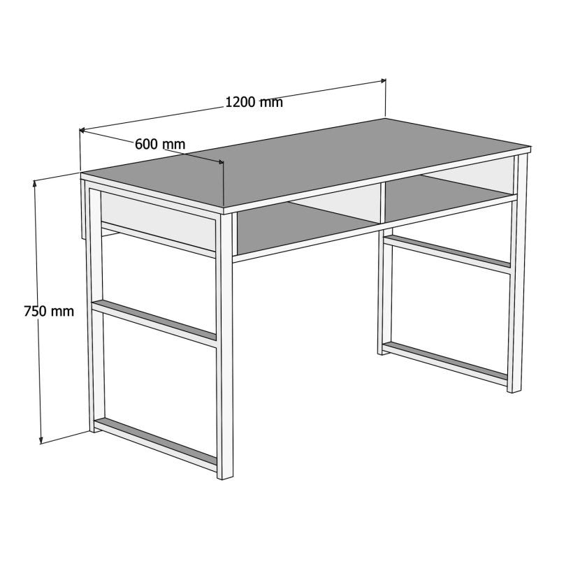 Nove - Walnut in Walnuss präsentiert im Onlineshop von KAQTU Design AG. Schreibtisch ist von Hanah Home