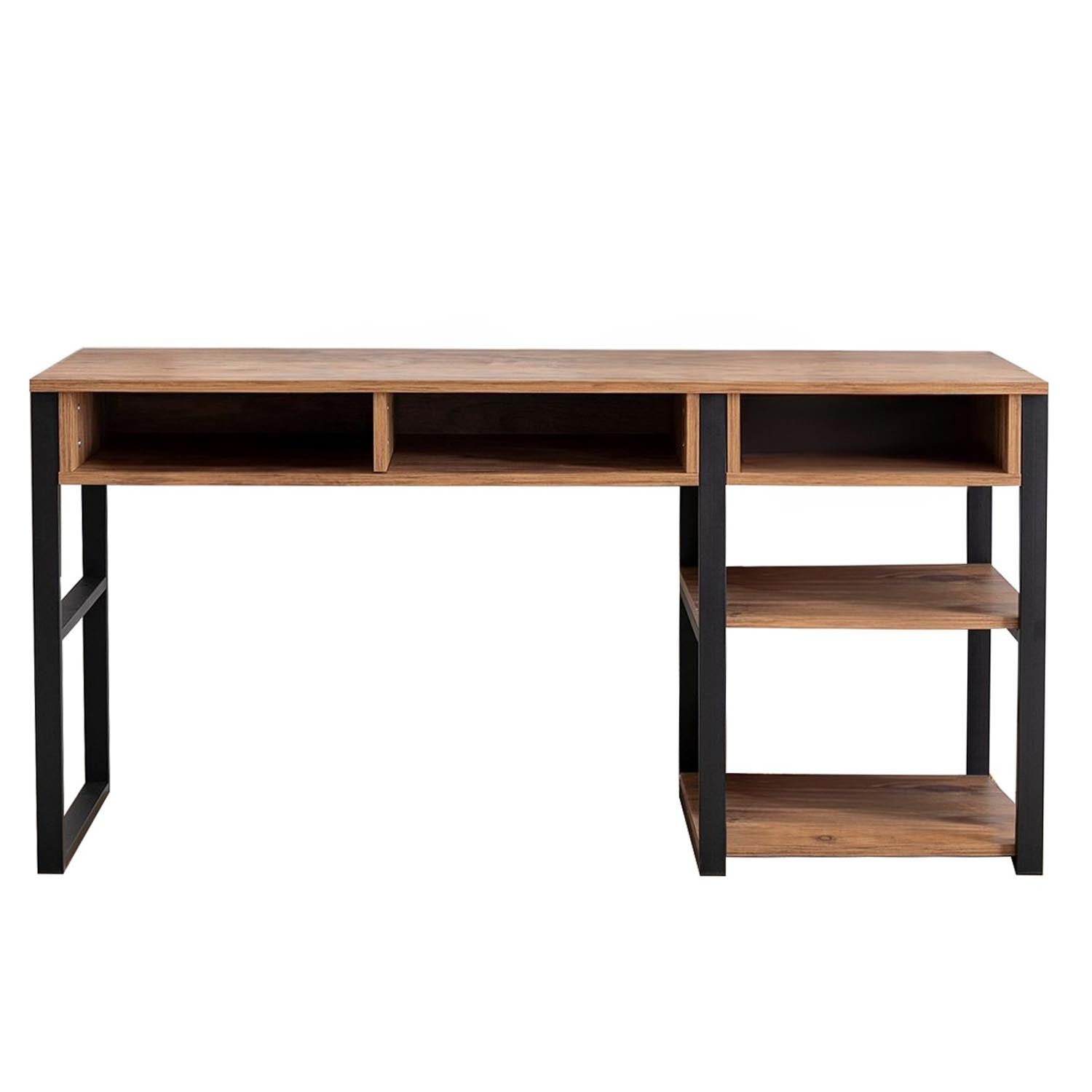 Emro in Walnuss Schwarz präsentiert im Onlineshop von KAQTU Design AG. Schreibtisch ist von Hanah Home