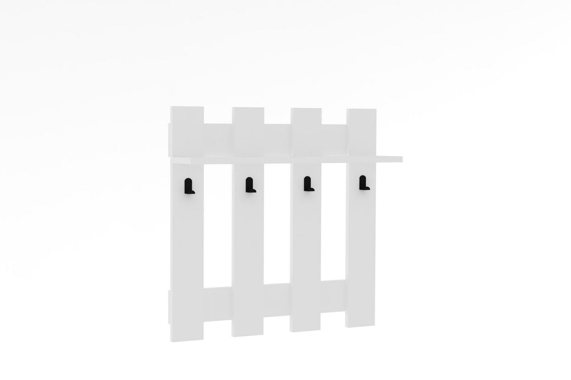 Carina - White in Weiss präsentiert im Onlineshop von KAQTU Design AG. Kleiderhaken ist von Hanah Home