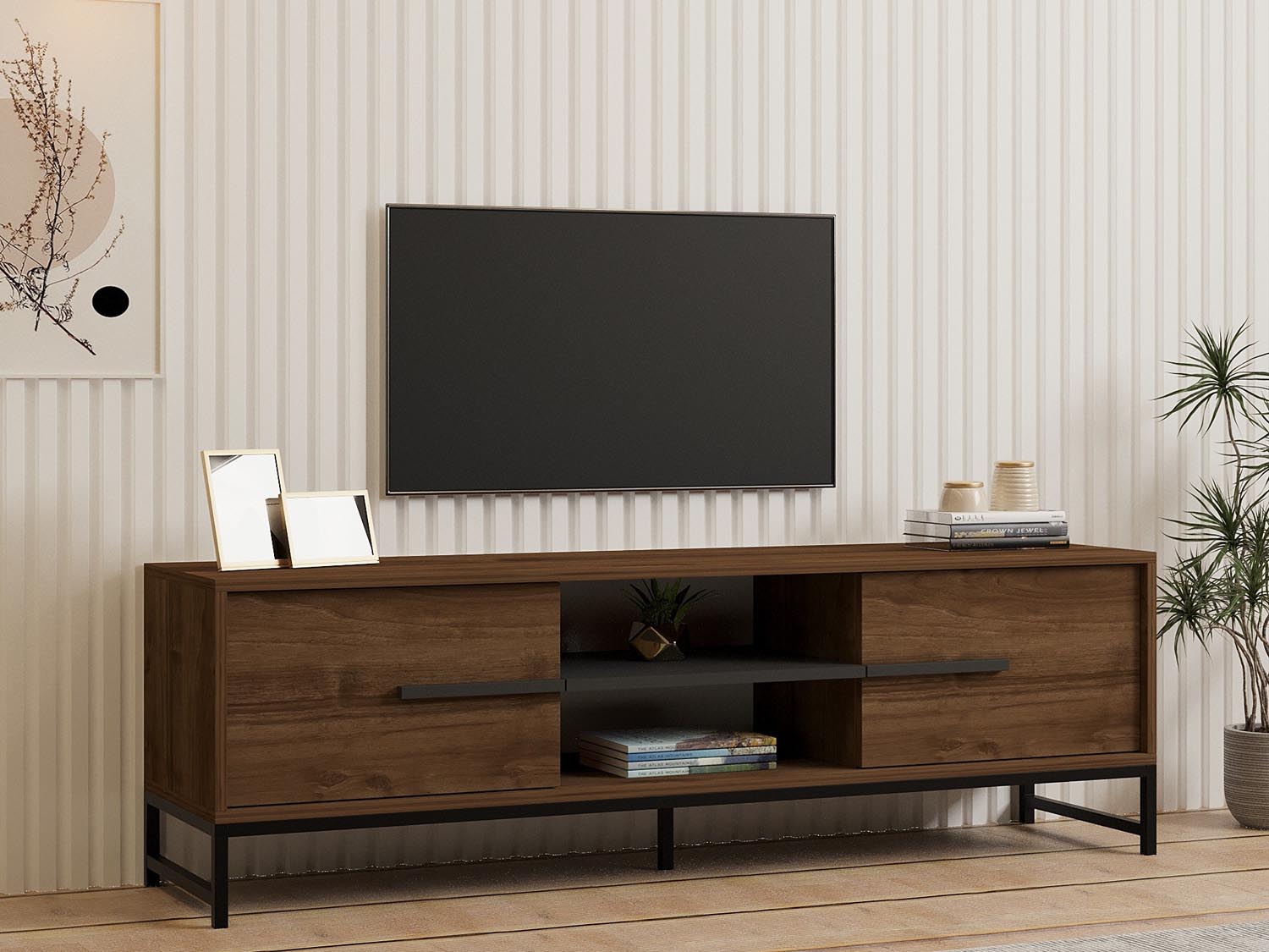 Mono - Walnut in Walnuss präsentiert im Onlineshop von KAQTU Design AG. Sideboard ist von Hanah Home