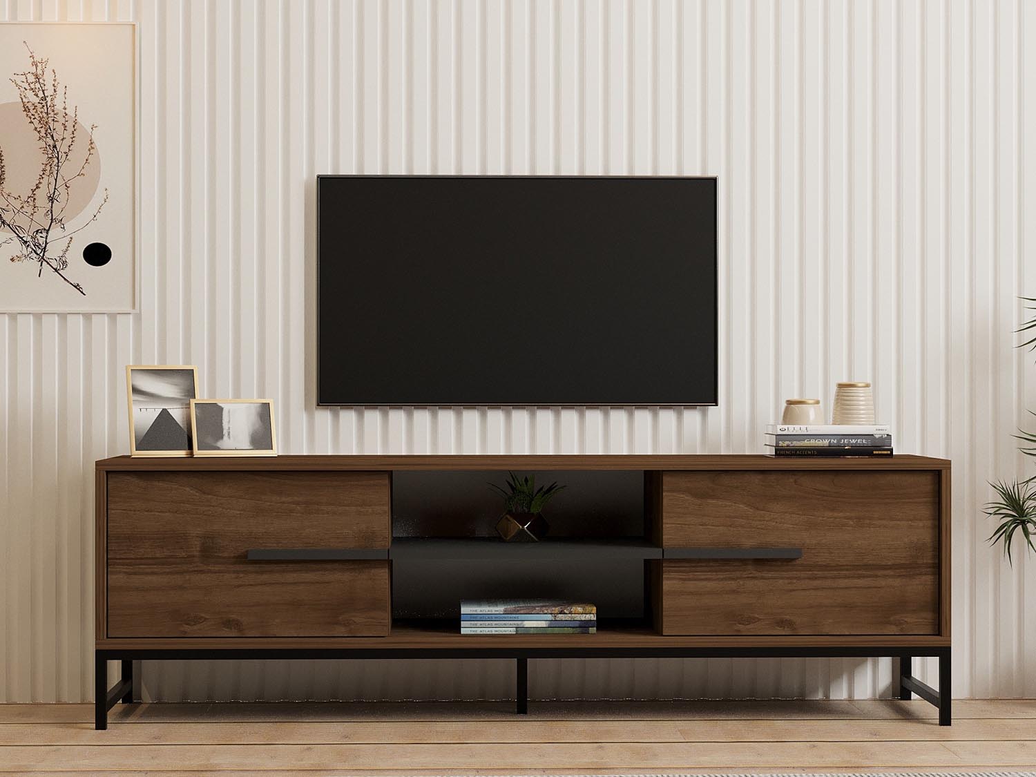 Mono - Walnut in Walnuss präsentiert im Onlineshop von KAQTU Design AG. Sideboard ist von Hanah Home