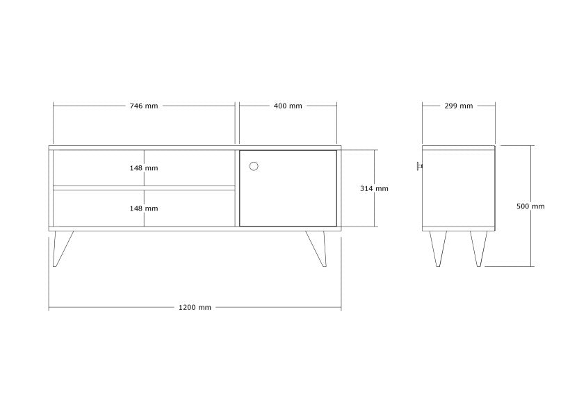 Jena in Atlantische Kiefer präsentiert im Onlineshop von KAQTU Design AG. Sideboard ist von Hanah Home
