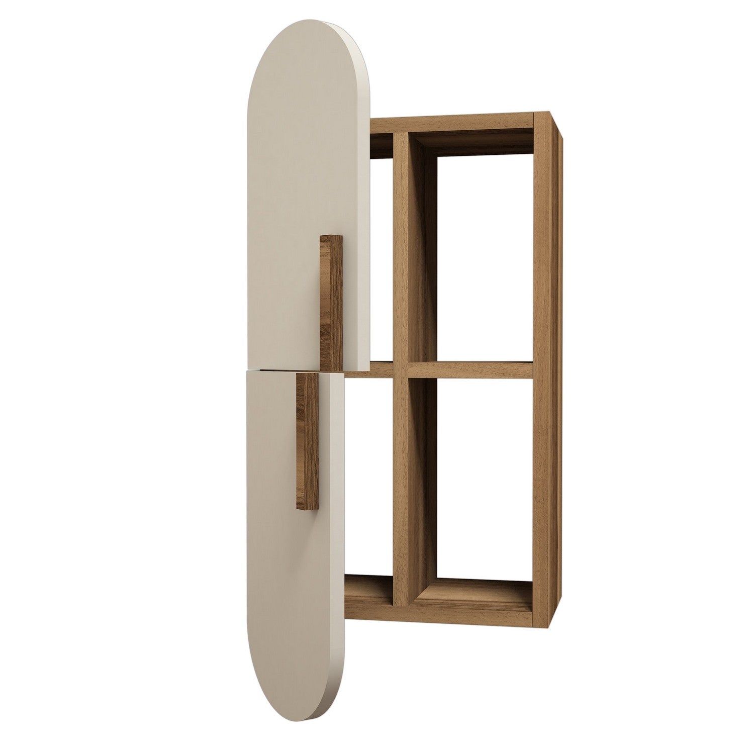 Rose - Walnut, Cream in Walnuss
 Creme präsentiert im Onlineshop von KAQTU Design AG. Wandregal ist von Hanah Home