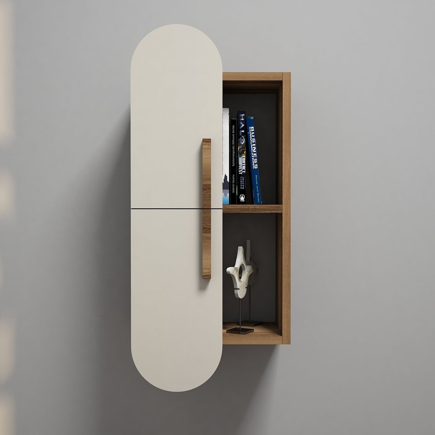 Rose - Walnut, Cream in Walnuss
 Creme präsentiert im Onlineshop von KAQTU Design AG. Wandregal ist von Hanah Home