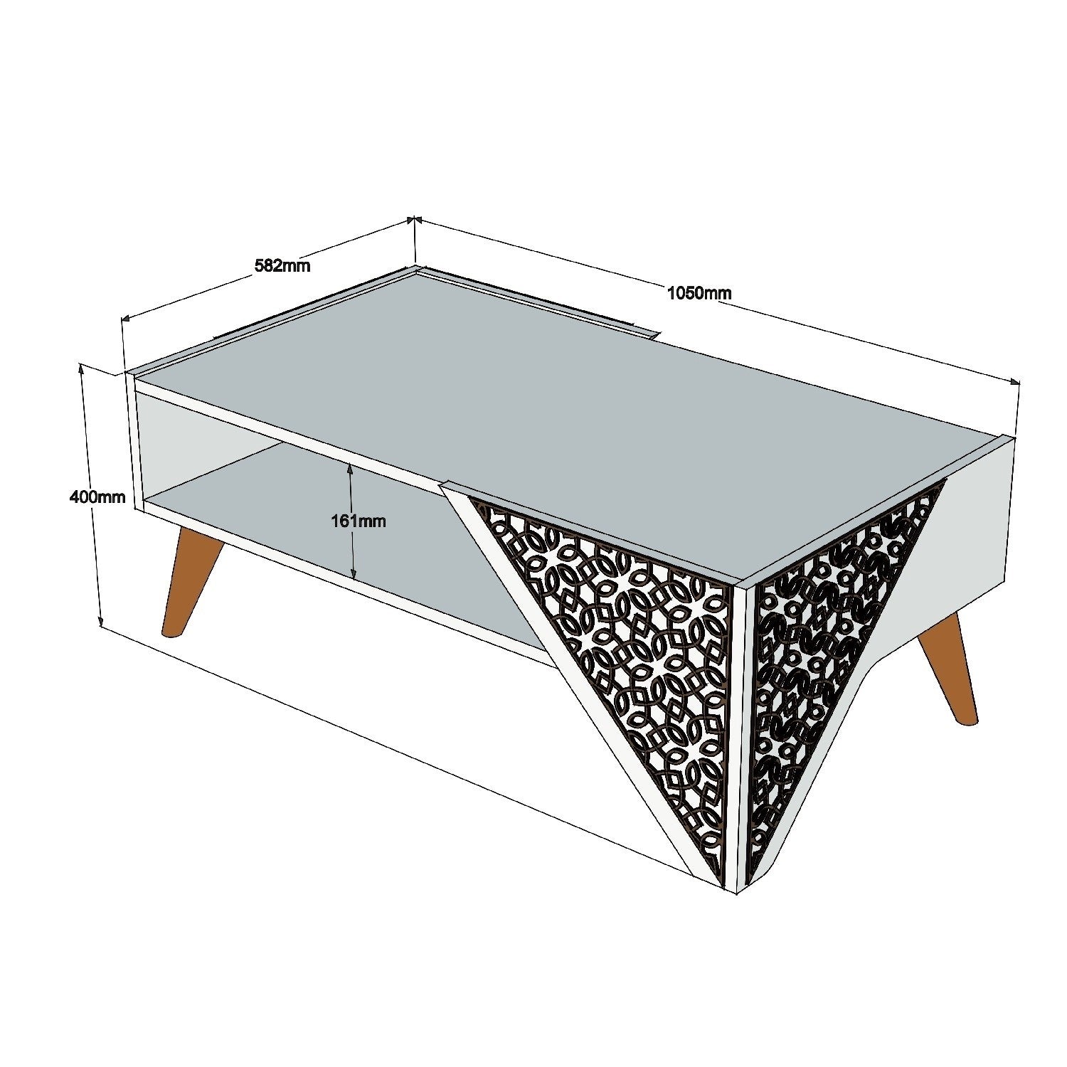 Beril - Oak in Eiche präsentiert im Onlineshop von KAQTU Design AG. Beistelltisch ist von Hanah Home