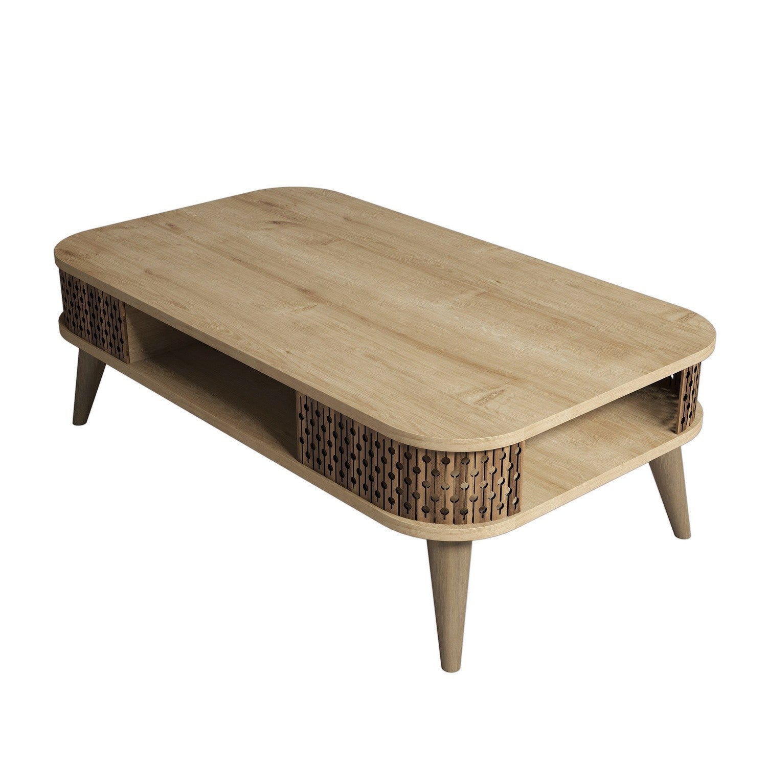 Eylül - Oak in Eiche präsentiert im Onlineshop von KAQTU Design AG. Beistelltisch ist von Hanah Home