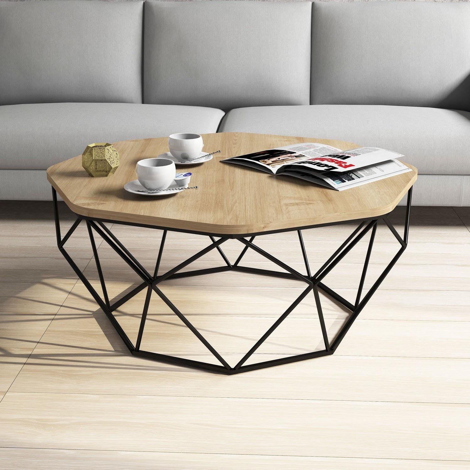 Diamond - Oak in Eiche präsentiert im Onlineshop von KAQTU Design AG. Beistelltisch ist von Hanah Home
