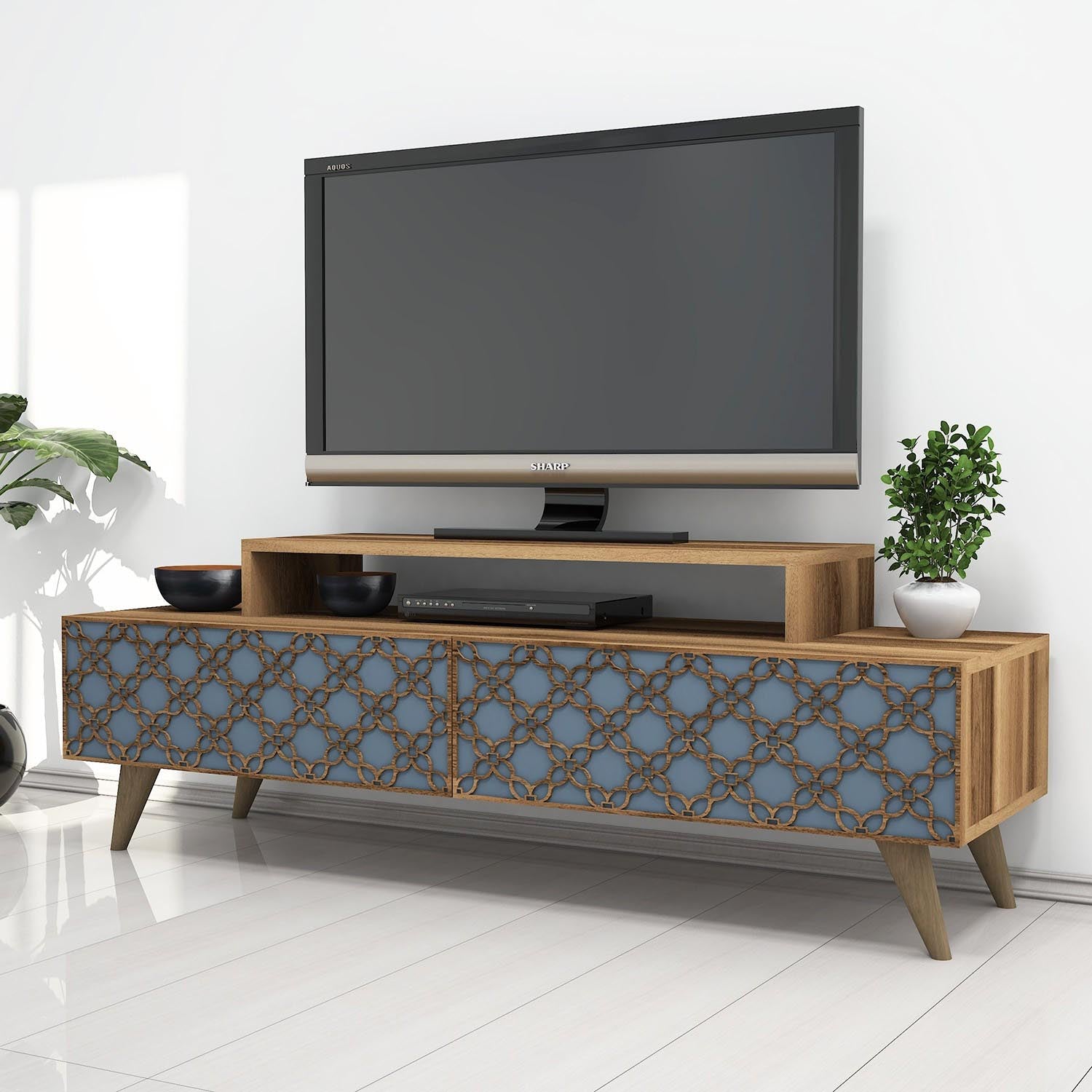 City - Walnut, Chalcedony in Walnuss
 Chalcedon präsentiert im Onlineshop von KAQTU Design AG. Sideboard ist von Hanah Home