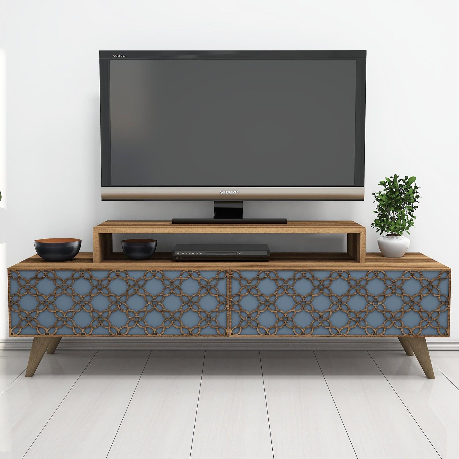 City - Walnut, Chalcedony in Walnuss
 Chalcedon präsentiert im Onlineshop von KAQTU Design AG. Sideboard ist von Hanah Home