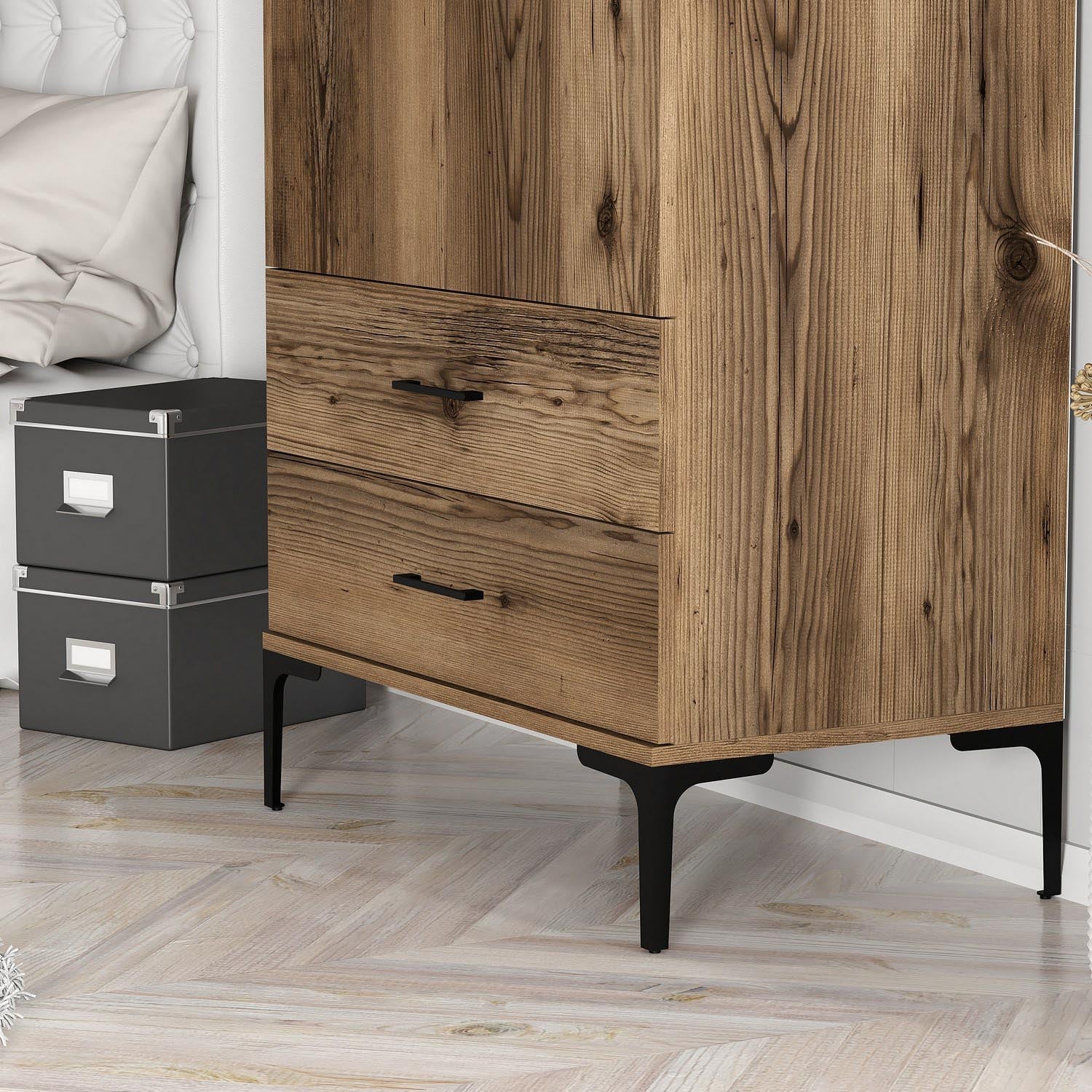 Kumsal T - Walnut in Walnuss präsentiert im Onlineshop von KAQTU Design AG. Garderobe ist von Hanah Home