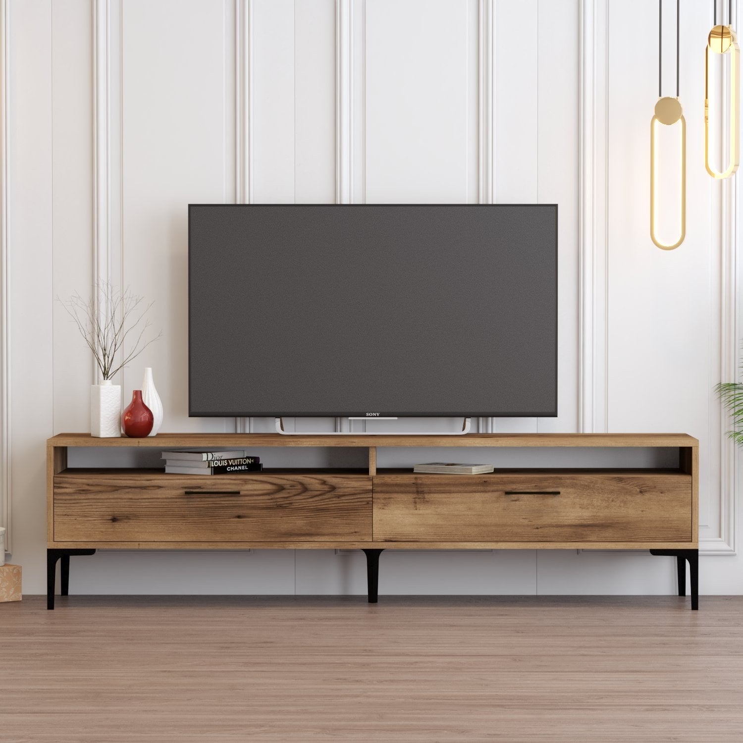 Istanbul 2 - Walnut in Walnuss präsentiert im Onlineshop von KAQTU Design AG. Sideboard ist von Hanah Home