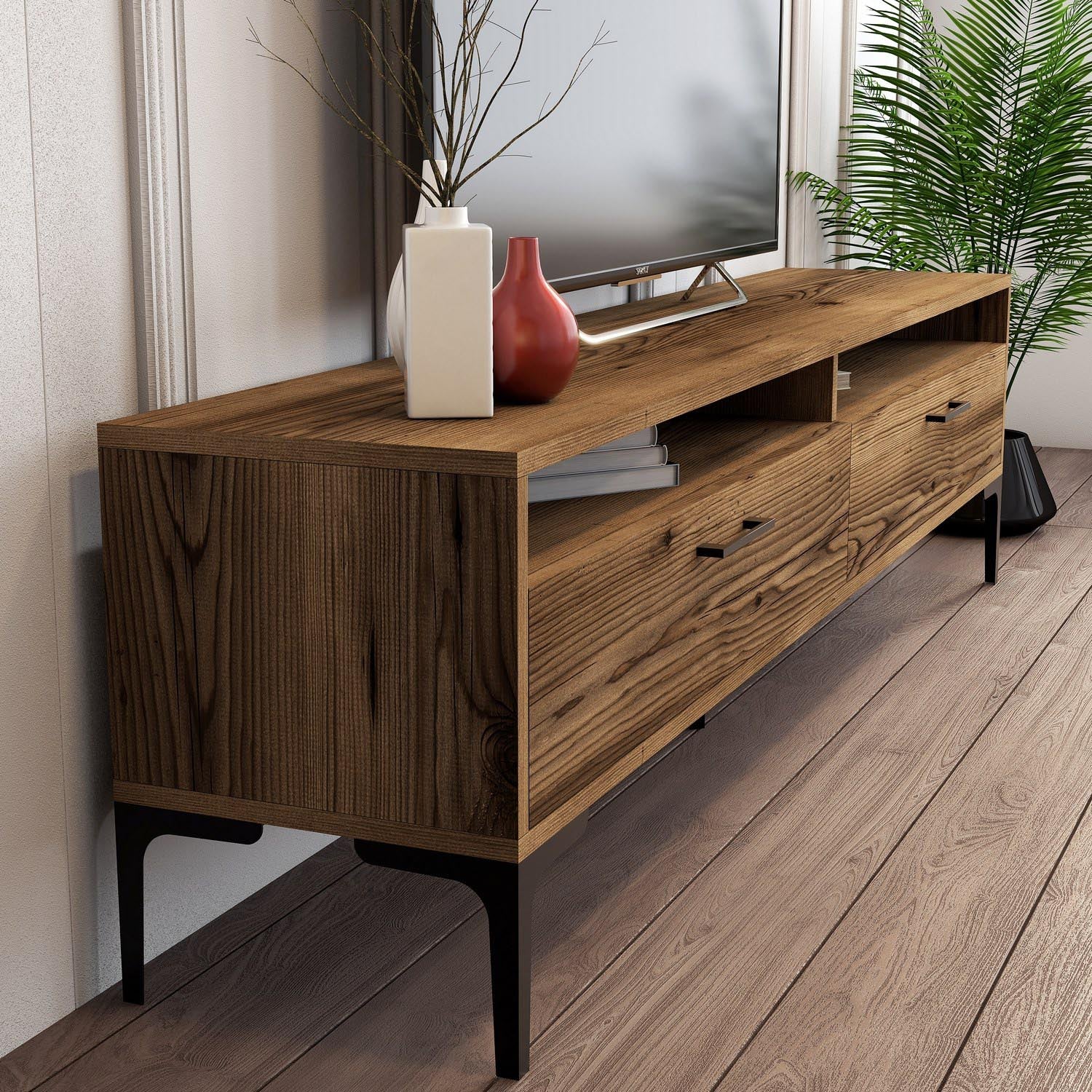Istanbul 2 - Walnut in Walnuss präsentiert im Onlineshop von KAQTU Design AG. Sideboard ist von Hanah Home